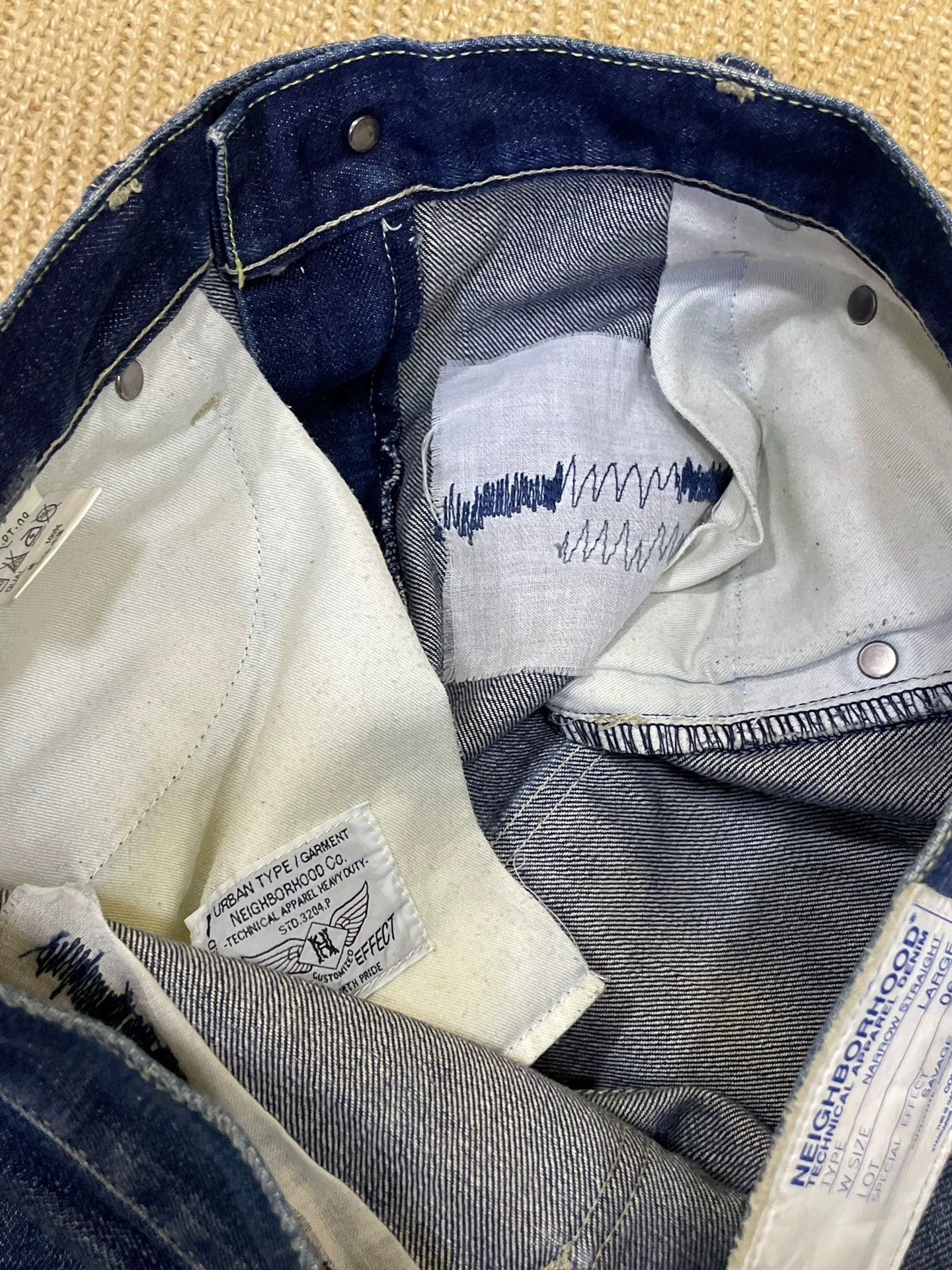 Neighborhood NEIGHBORHOOD 06EX Narrow L Jeans Washed Knife Cut Size US 34 / EU 50 - 7 Thumbnail