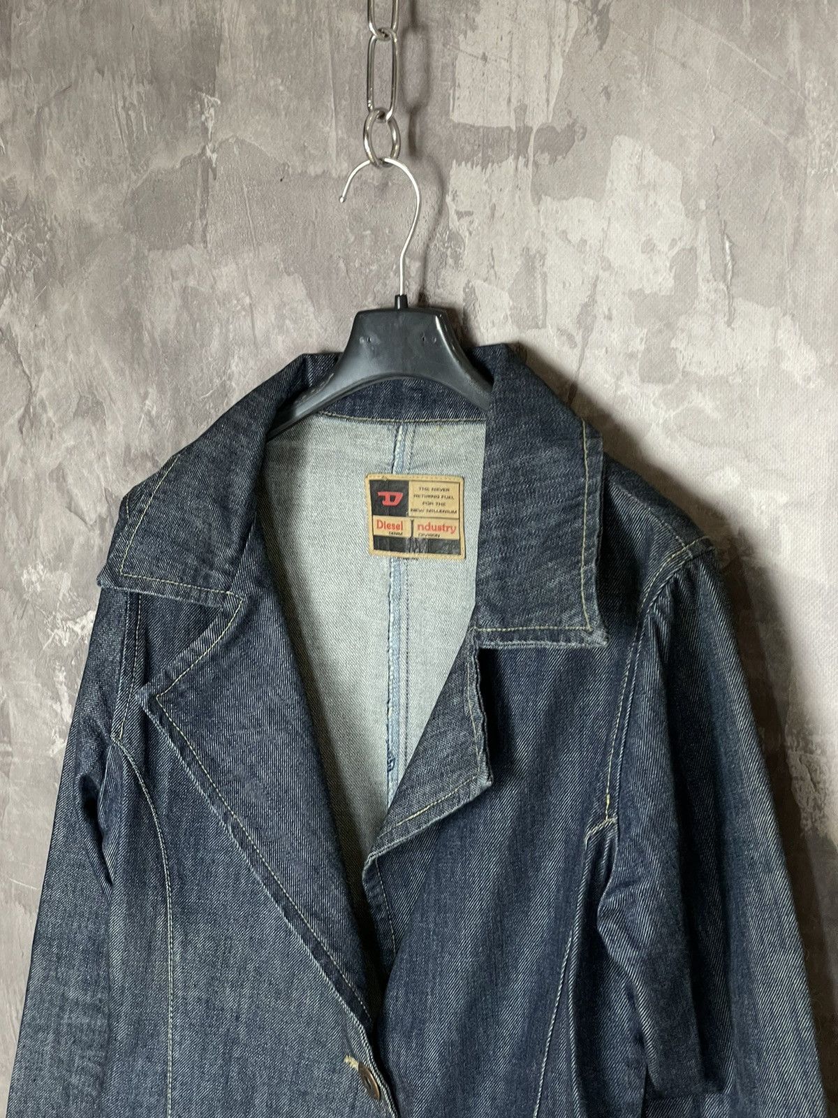Diesel × Vintage Vintage Y2K Diesel Denim Western Cropped Distressed Jacket Size M / US 6-8 / IT 42-44 - 7 Thumbnail