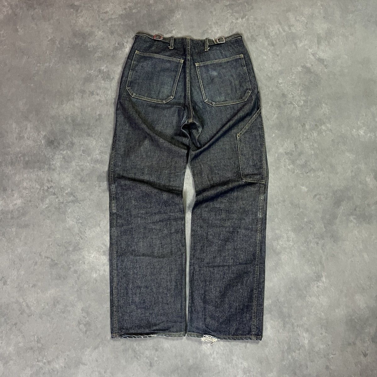 Issey Miyake Zucca Baggy Wide Leg Indigo Denim Y2k Adjustable Rare Jeans Size US 28 / EU 44 - 9 Thumbnail