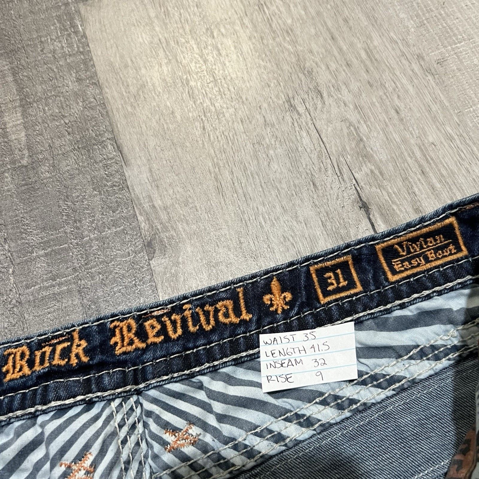 Rock Revival Rock Revival Vivian Easy Boot Womens Jeans Rhinestones 35" Size 35" - 6 Thumbnail