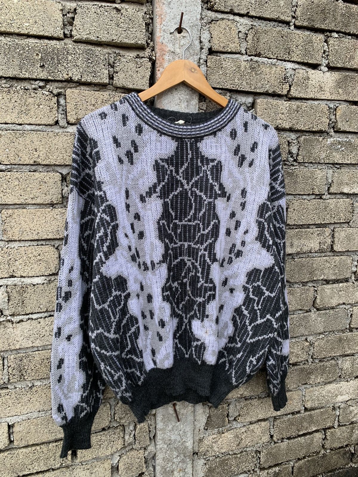 Vintage Crazy Vintage Abstract pattern knit sweatshirt multicolour Size US XL / EU 56 / 4 - 4 Thumbnail