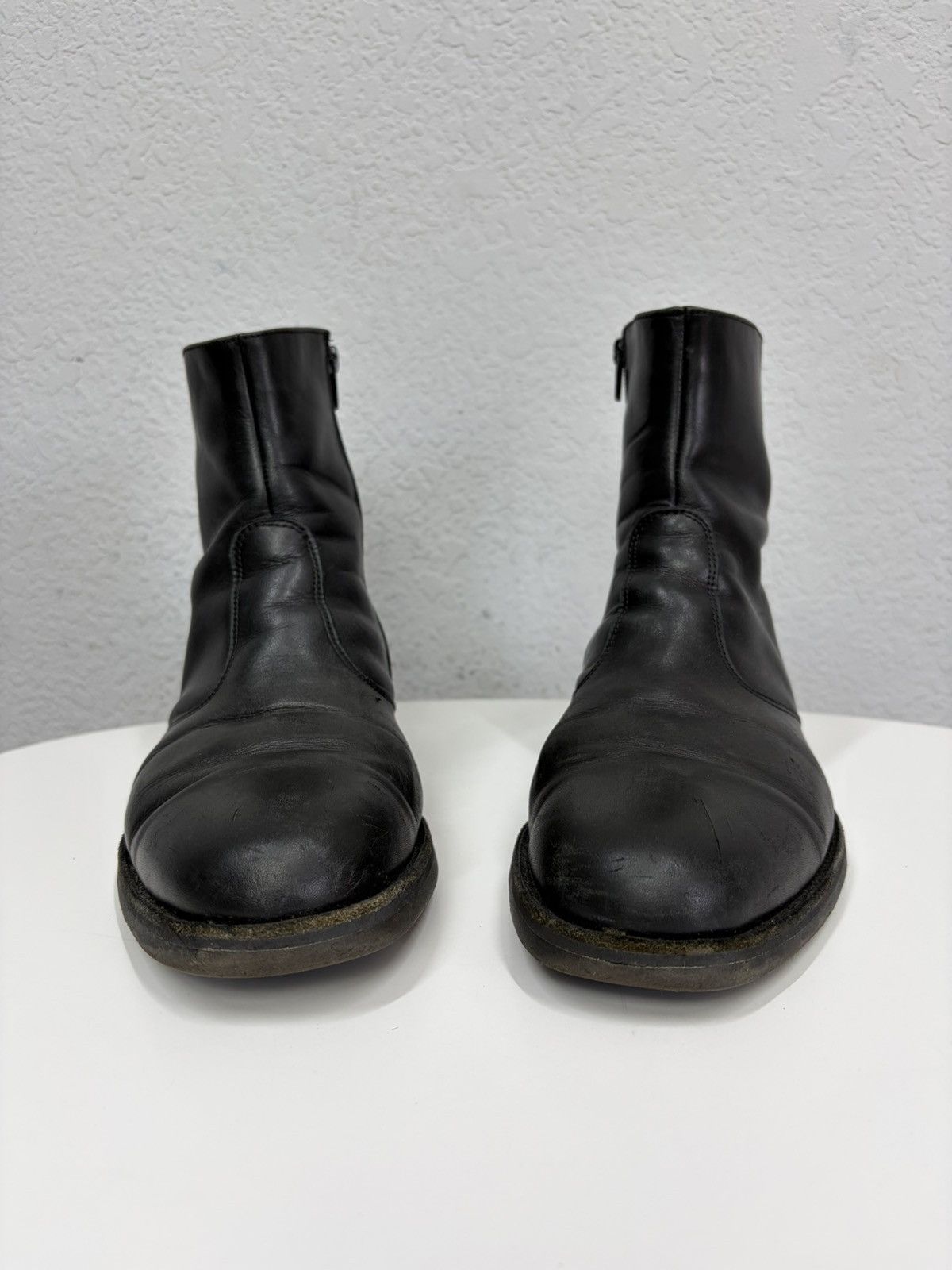 14th Addiction Vintage Rick Owens Style y2k Leather Biker Boots CCP Guidi Size US 9 / EU 42 - 5 Thumbnail
