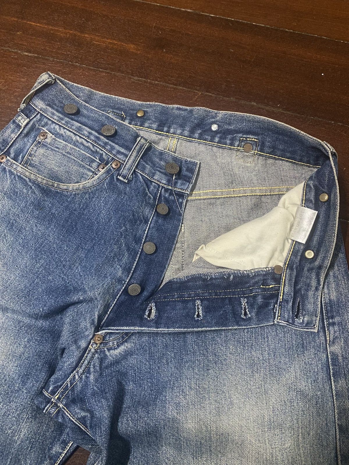 Kapital Vintage Studio D'artisan Selvedge Denim buckle back mud wash Size US 30 / EU 46 - 11 Thumbnail
