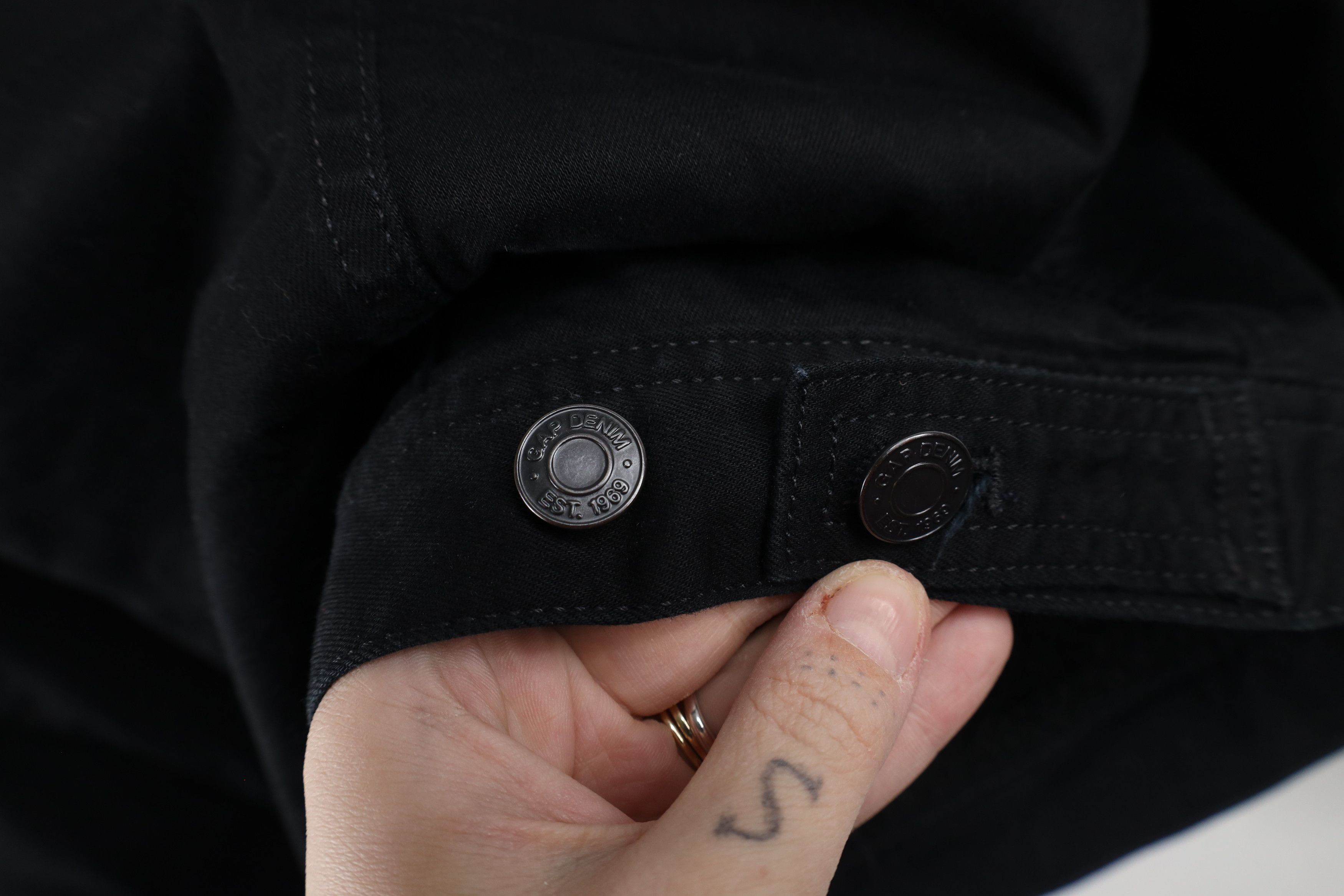 Gap × Vintage Vintage Y2K Gap Deep Pile Fleece Lined Trucker Jacket Black Size XL / US 12-14 / IT 48-50 - 13 Thumbnail