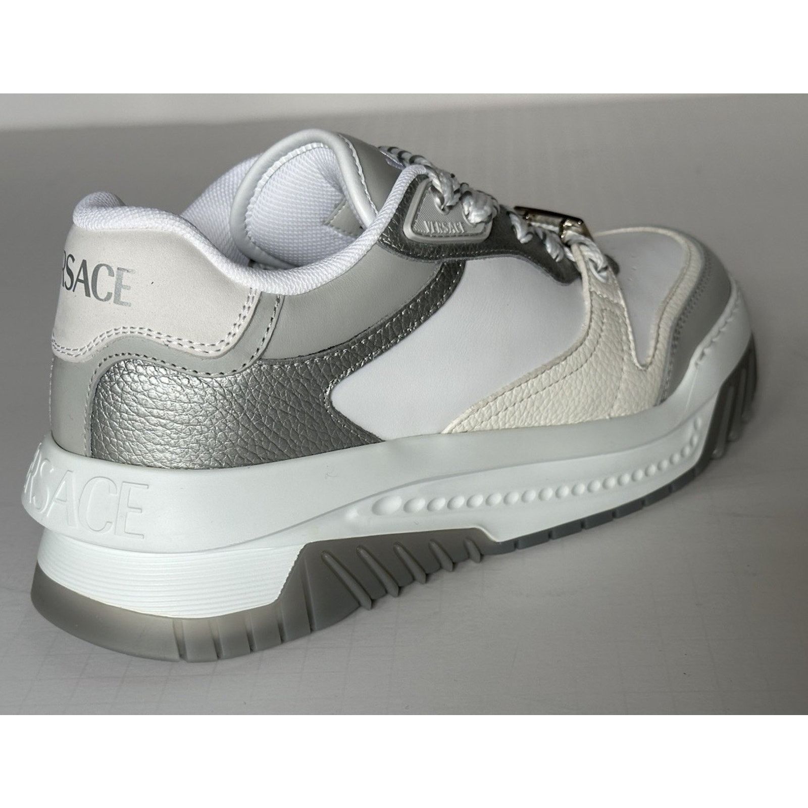 Versace Versace Odissea Leather White/Gray Sneakers 10 US 1015437 Size US 10 / EU 43 - 8 Thumbnail