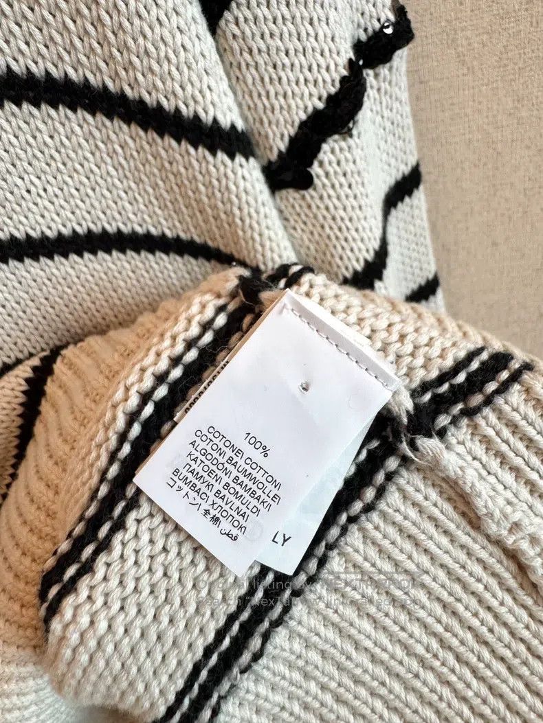 Other Brunello Cucinelli Striped Cotton Knit Sequin Sweater Size S / US 4 / IT 40 - 5 Thumbnail