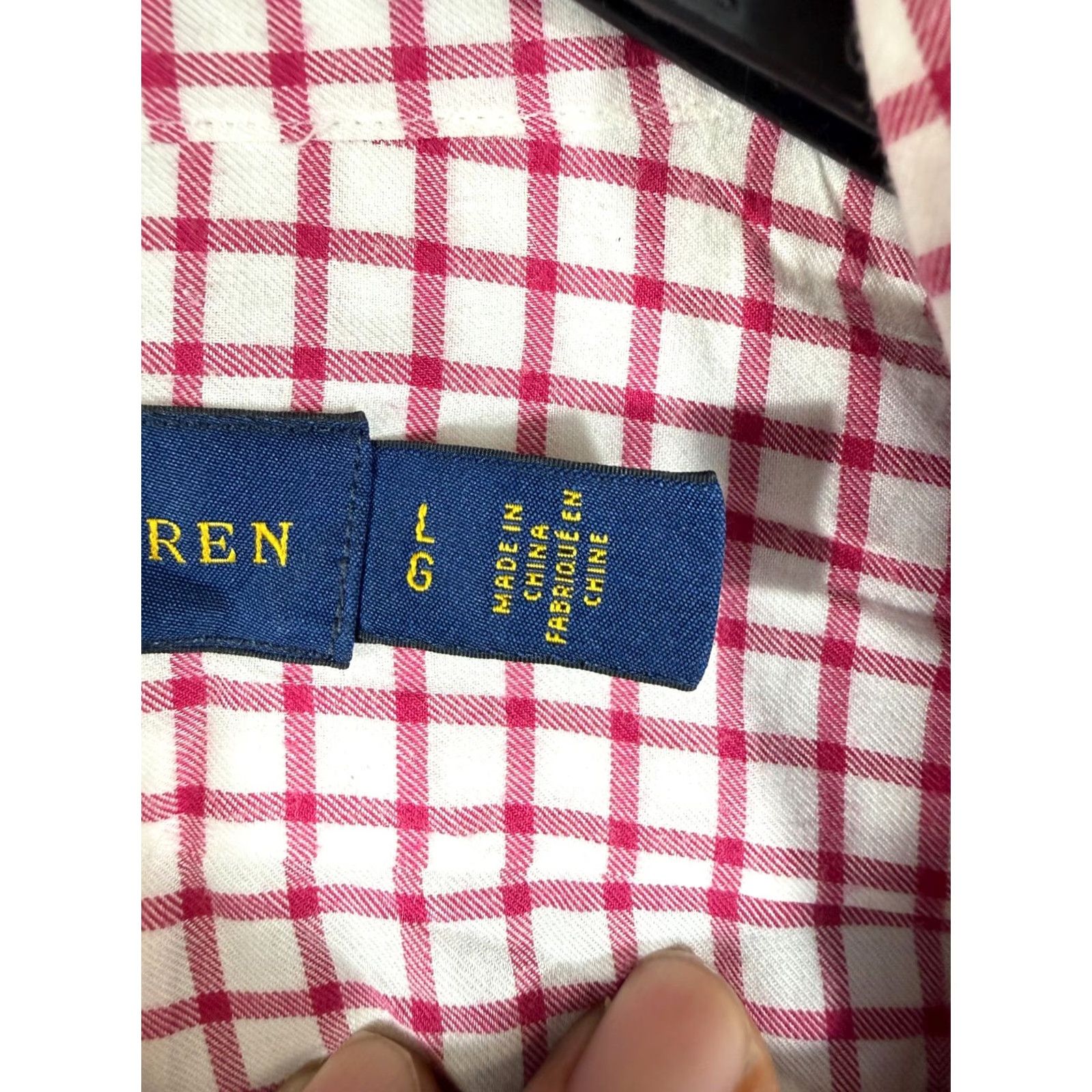 Ralph Lauren Ralph Lauren Shirt Mens L White Red Check Cotton Long Sleeve Button-Down Preppy Shirt Size US L / EU 52-54 / 3 - 7 Thumbnail