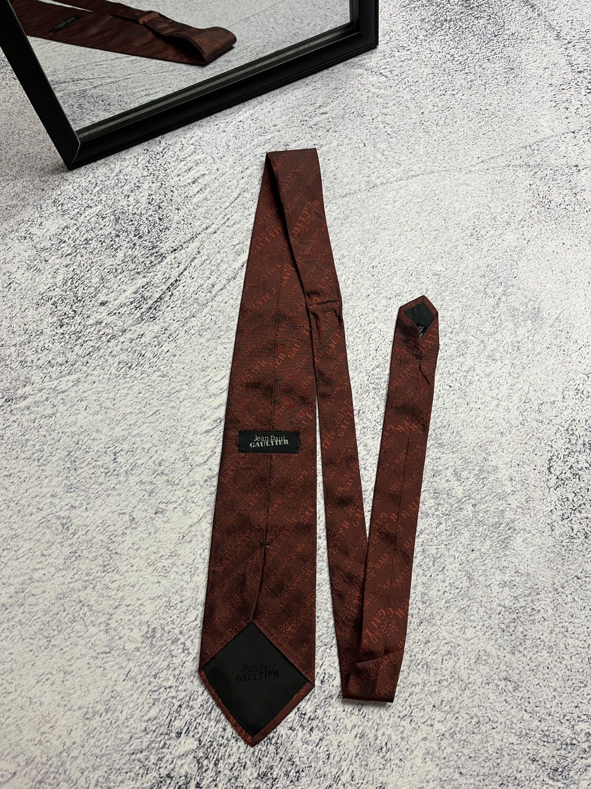Jean Paul Gaultier JPG Jean Paul Gaultier Designer Silk Monogram Tie Rare Size ONE SIZE - 4 Thumbnail