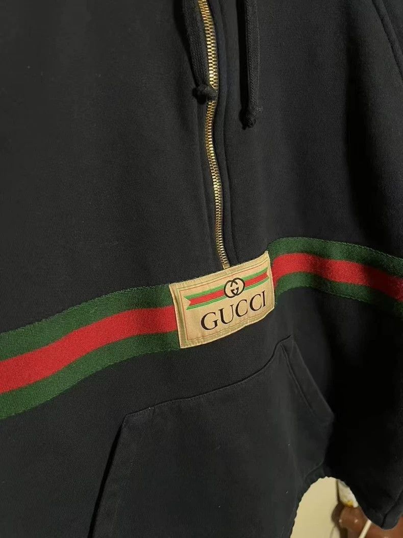 Gucci Gucci Dark Blue HalfZip Logo Jacket-2506 Size US XS / EU 42 / 0 - 2 Thumbnail