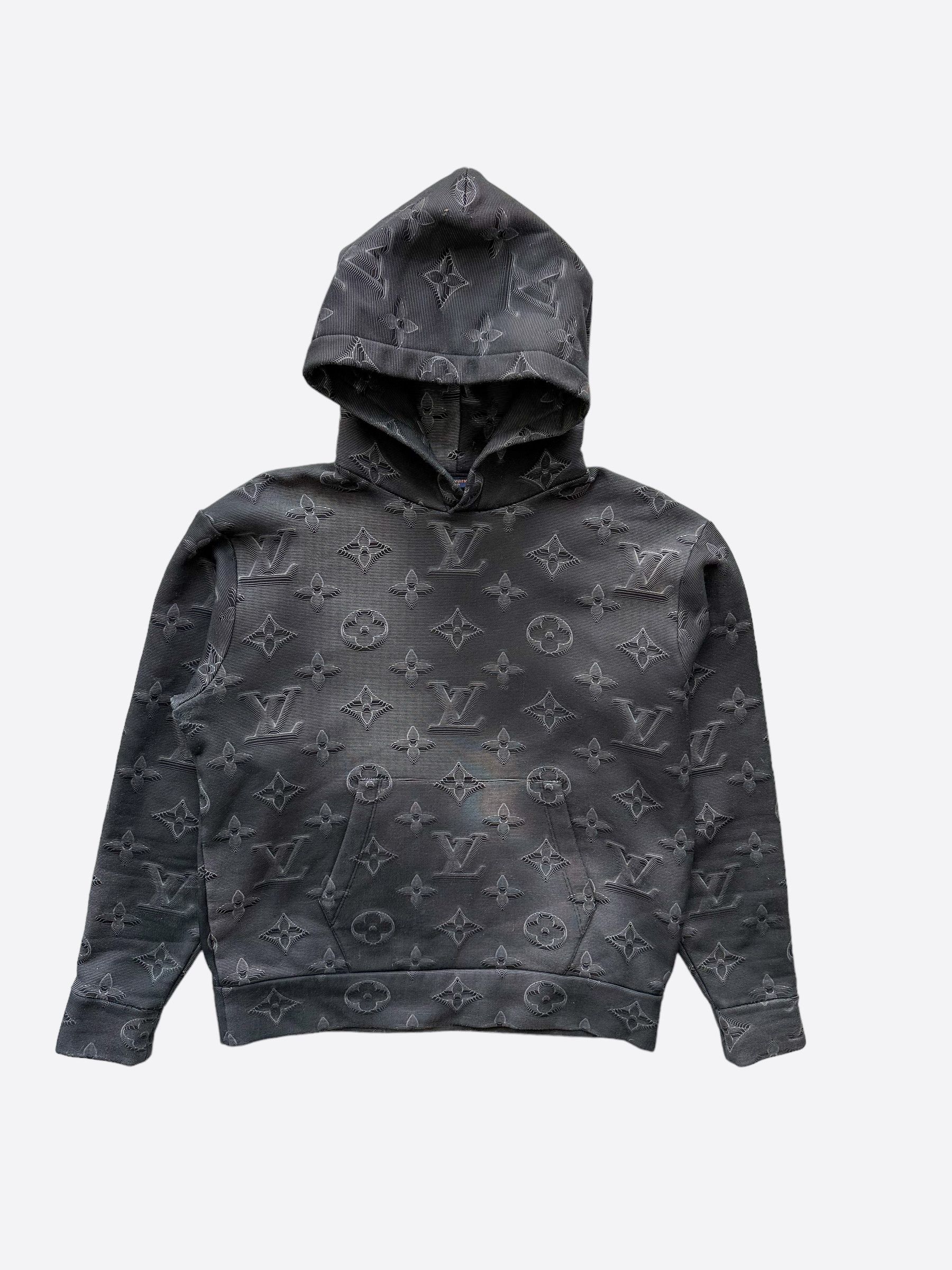 image of Louis Vuitton Grey 2054 Monogram Hoodie, Men's (Size Small)