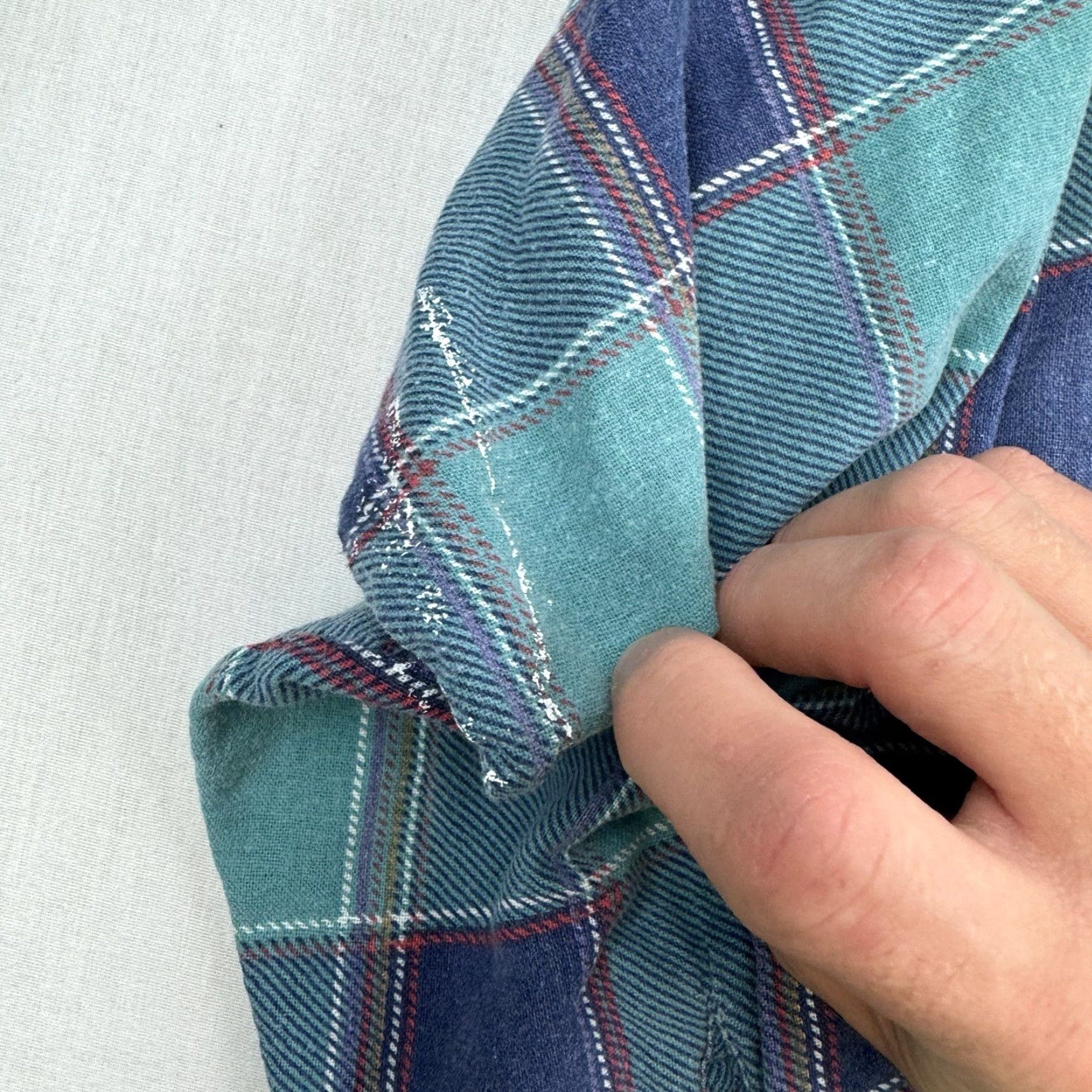 Vintage VINTAGE Woodland Flannel Shirt Adult 2XL Blue Plaid 90s Grunge Workwear Mens Size US XXL / EU 58 / 5 - 6 Thumbnail