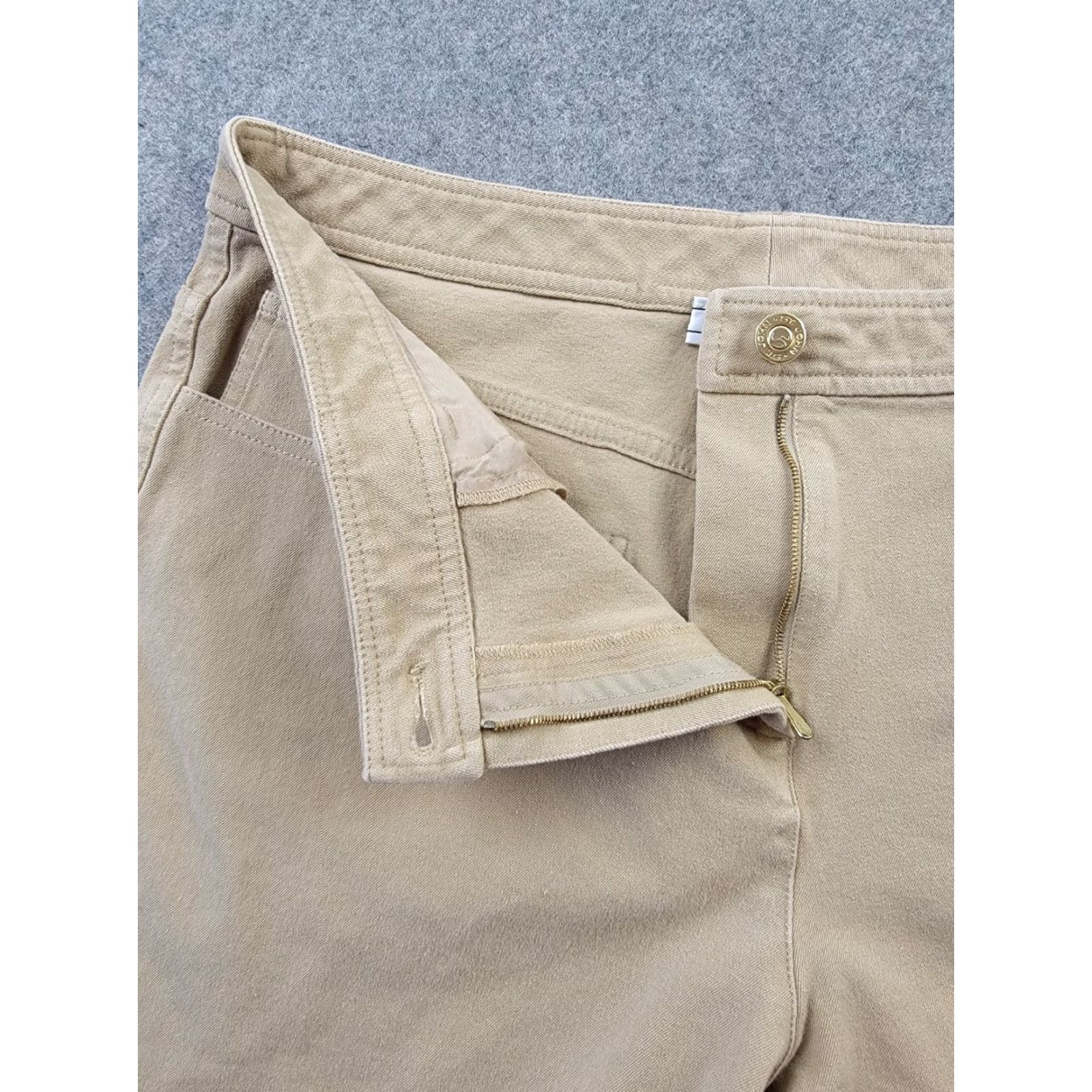 St. John St. John Sport Pants Womens 12 Beige Straight Leg Classic Stretch Size 34" / US 12 / IT 48 - 5 Thumbnail