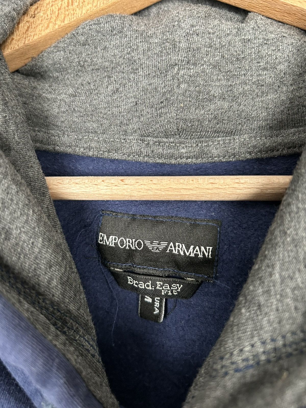 Emporio Armani Vintage Emporio Armani 90s Hoodie Designer Streetwear Italy Size US M / EU 48-50 / 2 - 6 Thumbnail