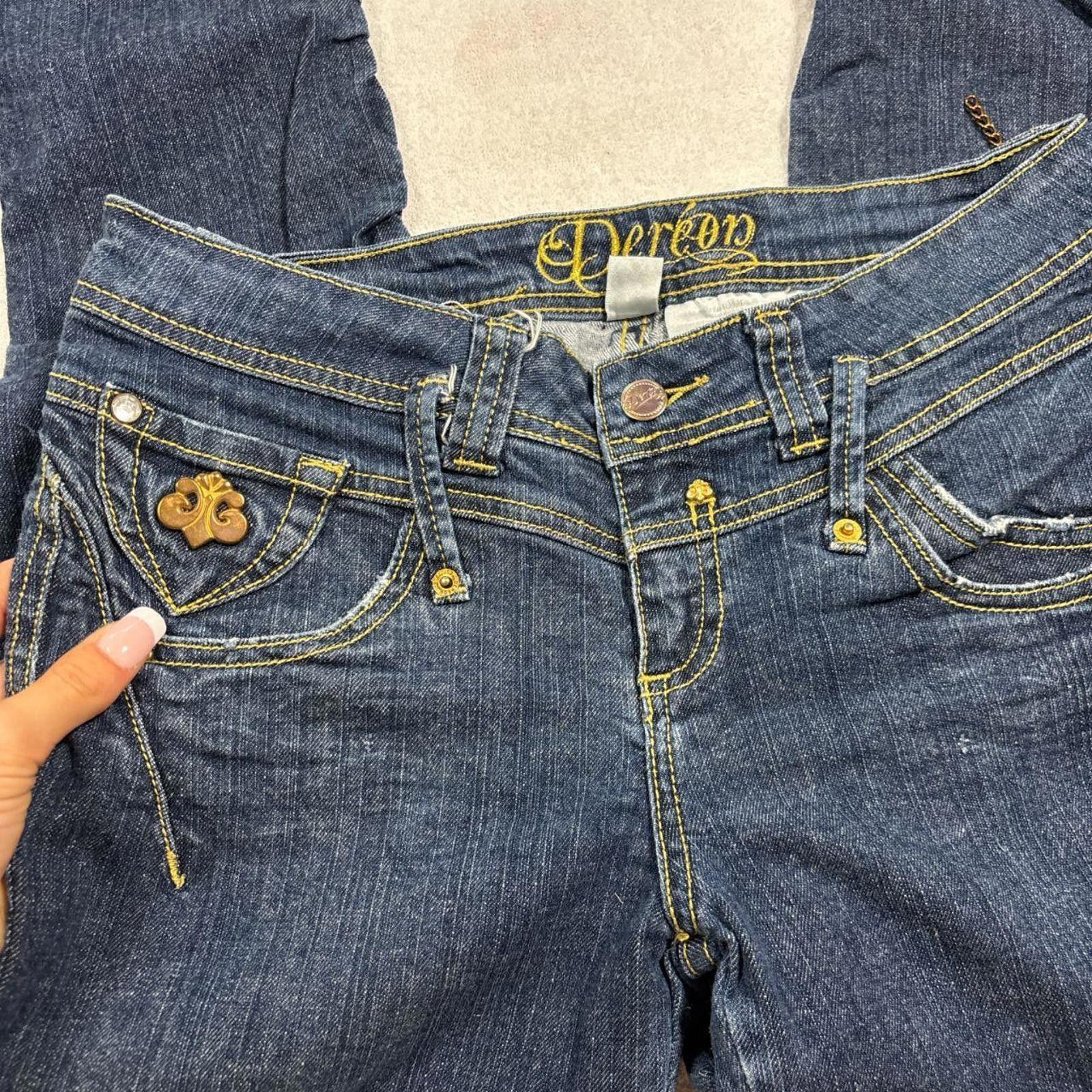 Other y2k deréon denim jeans with chain detailing Size 28" / US 6 / IT 42 - 3 Thumbnail