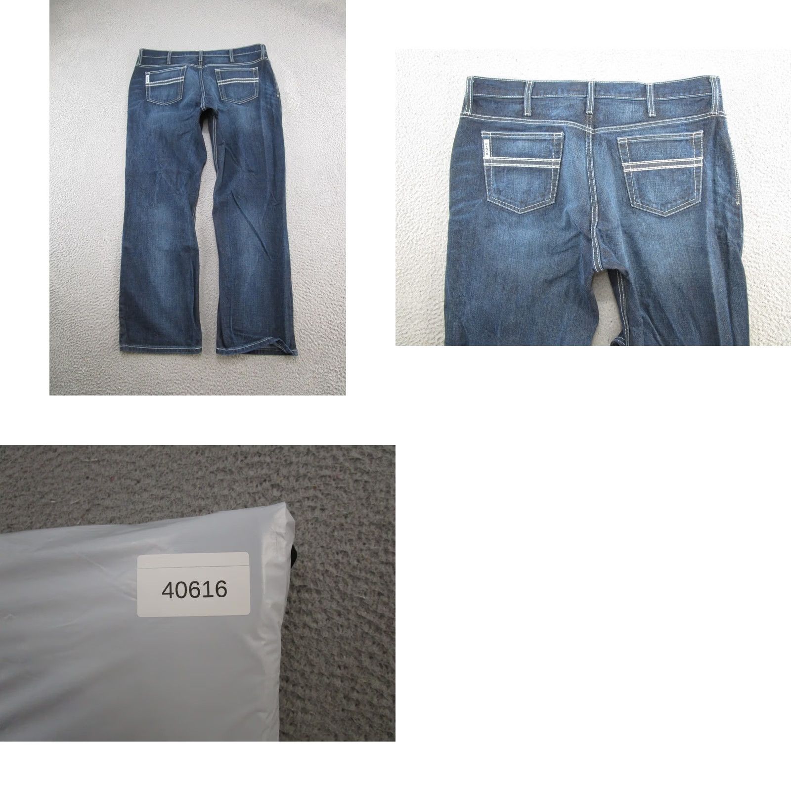 Denime Cinch Jeans Men's Blue Denim White Label Relaxed Straight MB92834 Size 40x32 Size US 40 / EU 56 - 9 Thumbnail