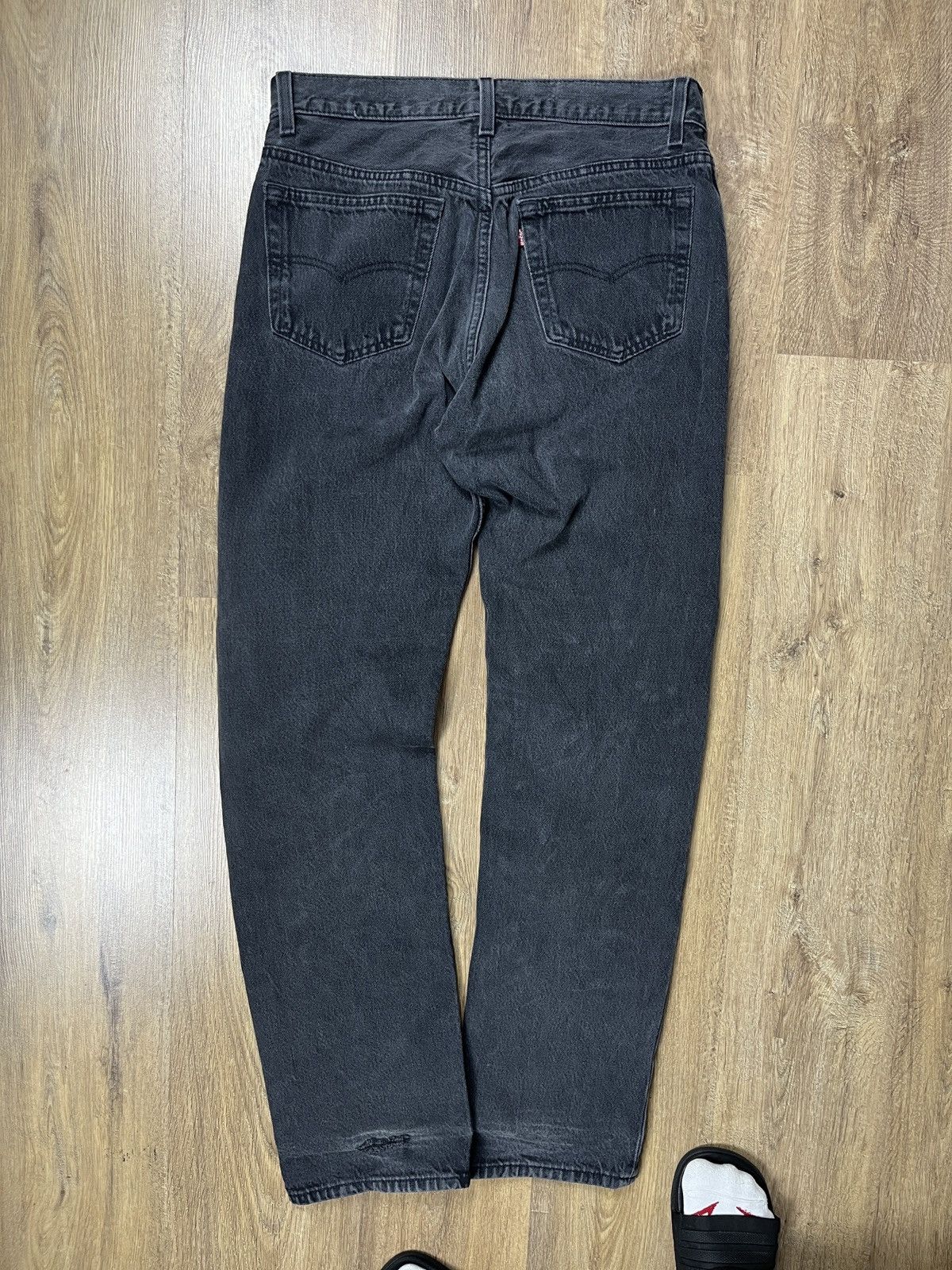 ➕ 90s Levi’s 501 gray fade distressed jeans streetwear rare