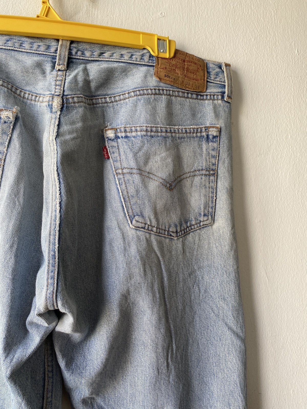 Levi's Vintage 90s Levi’s 501 Distressed Trashed Denim Size US 35 - 15 Thumbnail