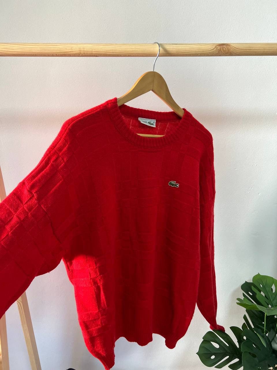 Lacoste × Vintage Chemise Lacoste Vintage Sweater Pullover Red Retro Size 7 Size US XL / EU 56 / 4 - 11 Thumbnail