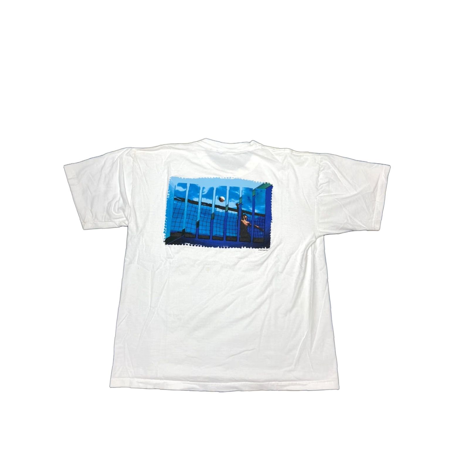 Bugle Boy VINTAGE 90s Bugle Boy T Shirt Volleyball 1997 Mens XL H20 Force Single Stitch Shirt Men XL White 90s Size US XL / EU 56 / 4 - 1 Thumbnail