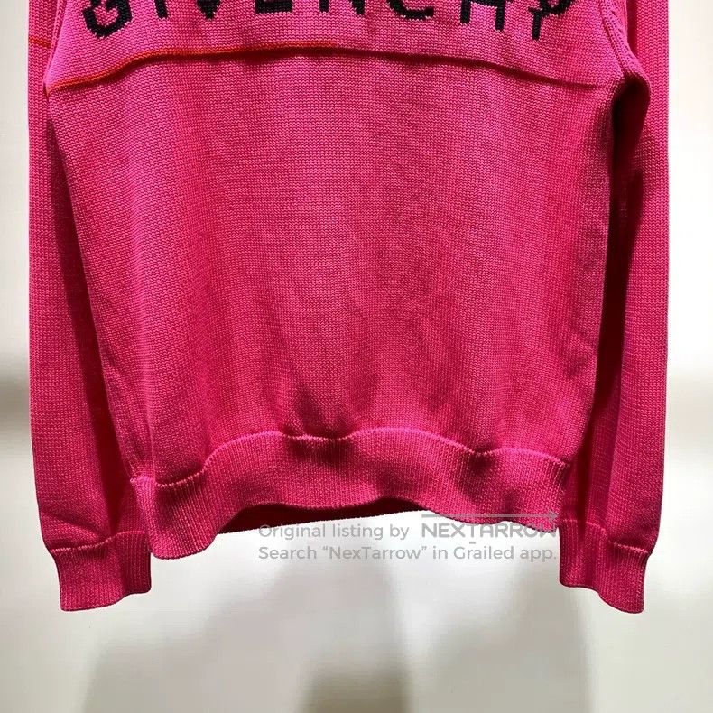 Other Givenchy Fuchsia Off-center Logo Knitted Sweater Size US XL / EU 56 / 4 - 4 Thumbnail