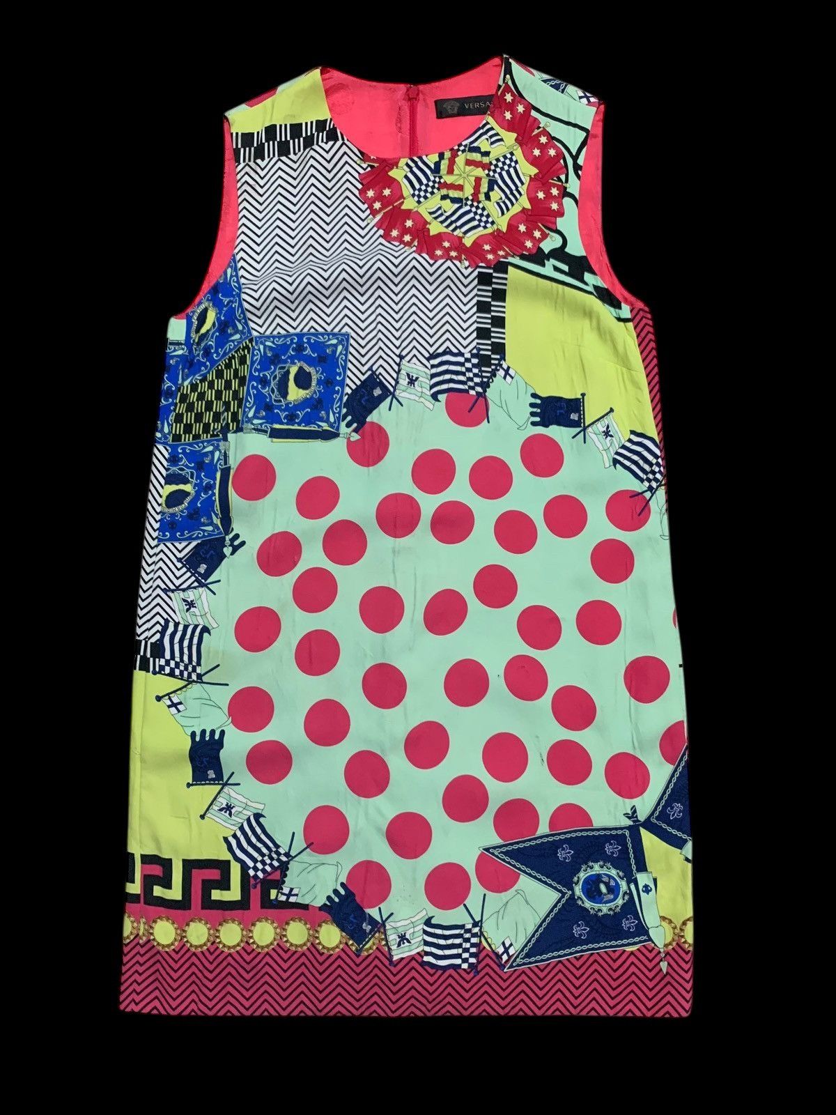 Versace SS15 VERSACE resort polca boraque mini dress Size M / US 6-8 / IT 42-44 - 3 Thumbnail