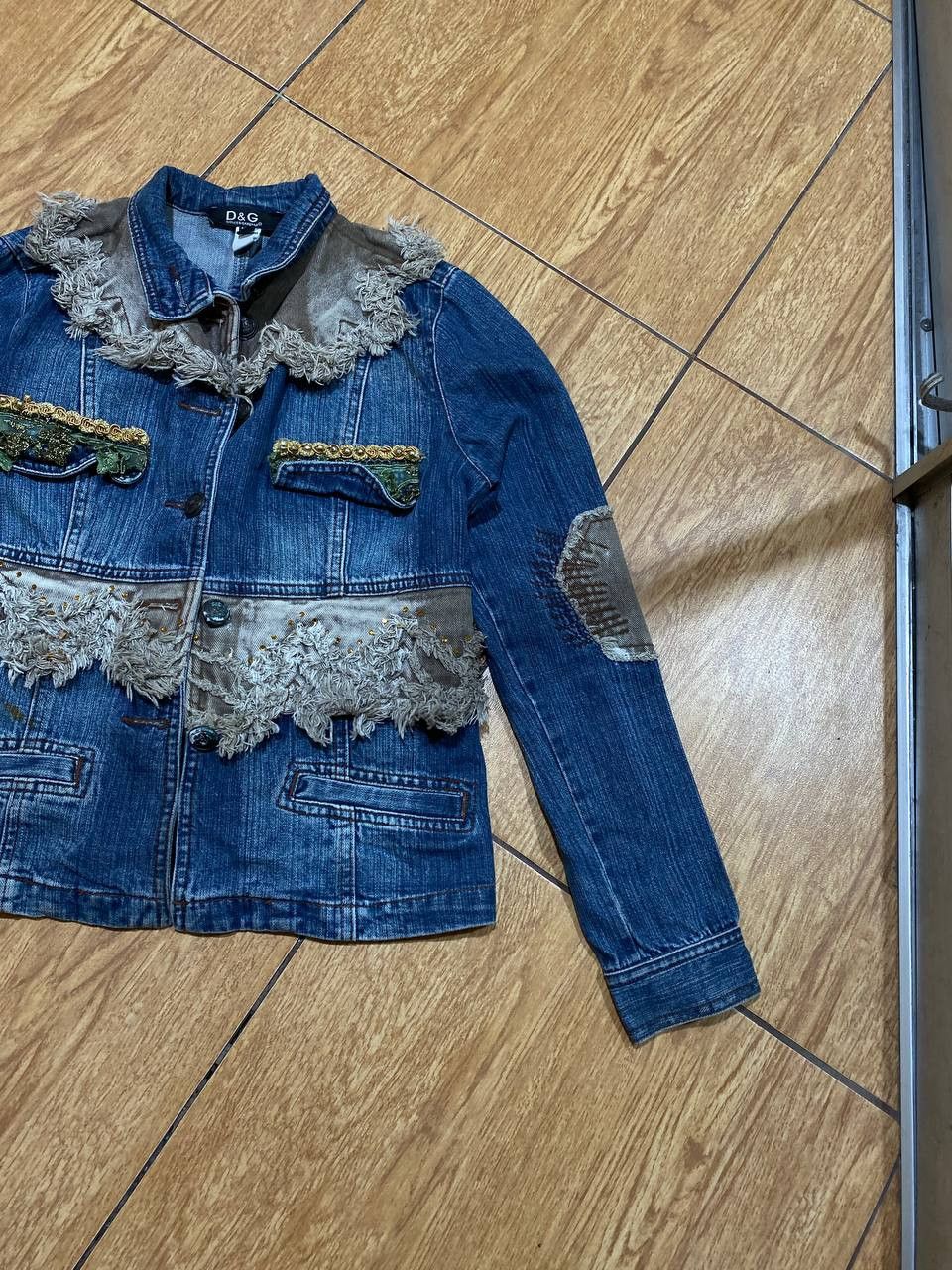 Dolce & Gabbana Ladies Embellished Handmade Denim Jean Jacket Size M / US 6-8 / IT 42-44 - 17 Thumbnail