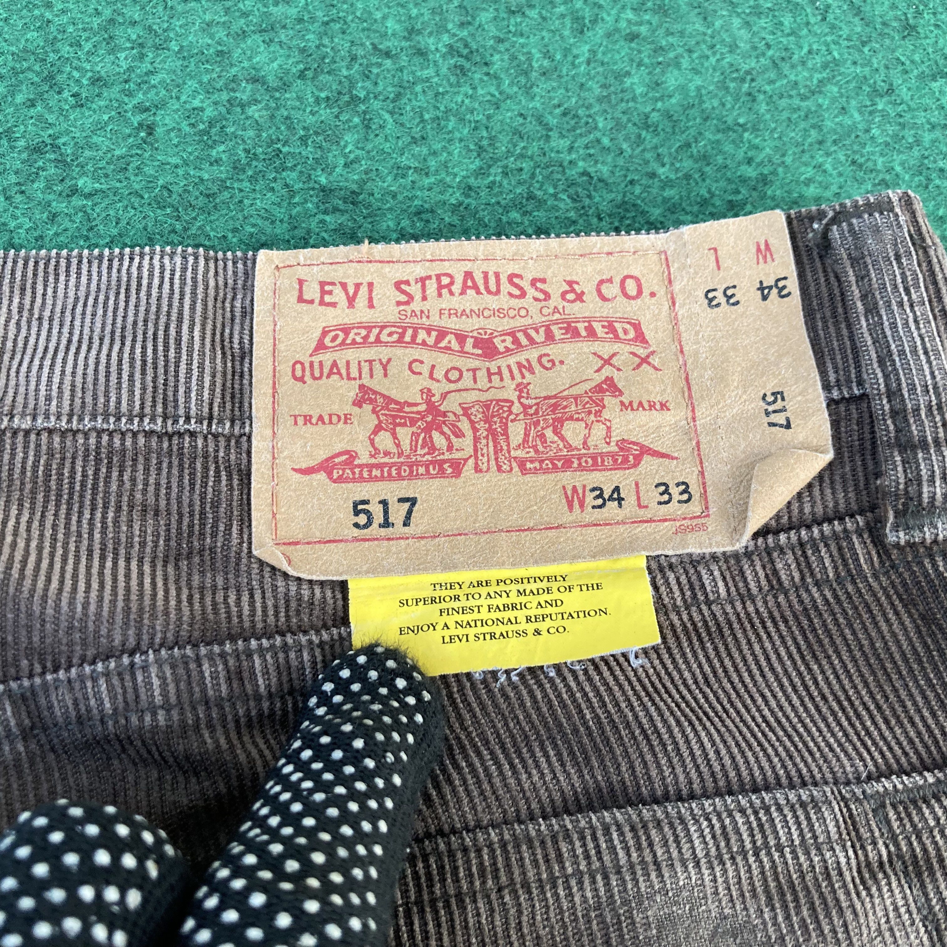 Levi's 34x32 Vintage Levis 517 Denim Corduroy Flare Bootcut Jeans Size US 34 / EU 50 - 12 Thumbnail