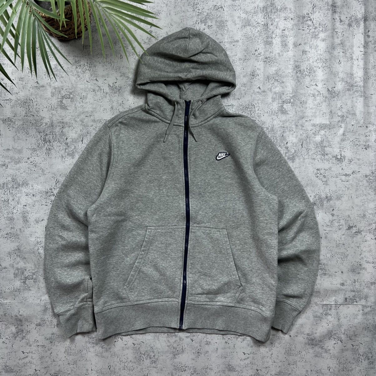 Nike 00s NIKE BASIC RETRO LOGO VINTAGE Y2K BLANK ZIP UP HOODIE Size US L / EU 52-54 / 3 - 1 Thumbnail