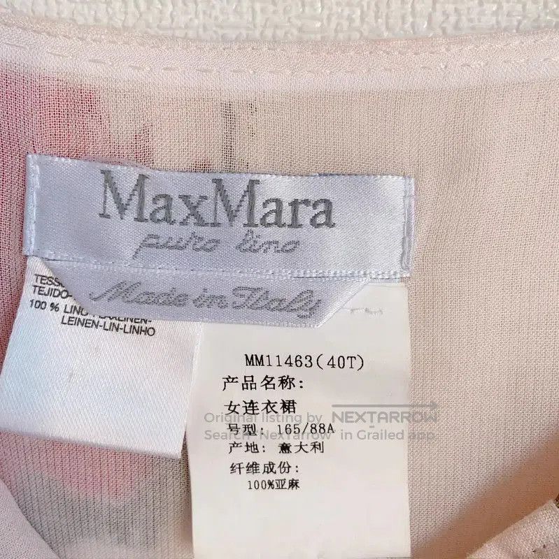 Max Mara MaxMara Sleeveless Floral Midi Dress in Pink . Size S / US 4 / IT 40 - 5 Thumbnail