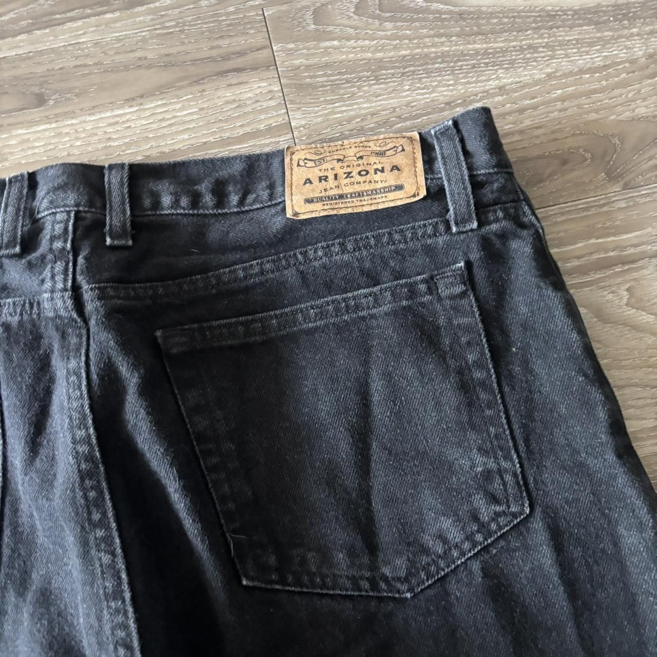 Vintage Crazy Vintage Y2K/2000s Grunge Solid Black Denim Jeans! 40x32 Size US 40 / EU 56 - 7 Thumbnail