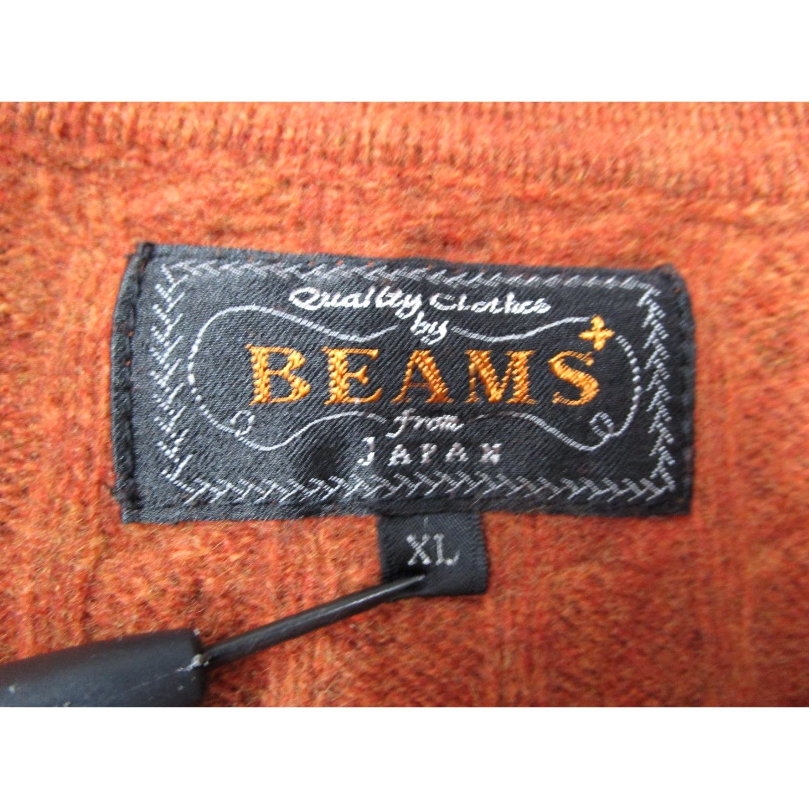 Vintage BEAMS Sweater Mens Medium Rust Orange Wool Knit Polo Collar Long Sleeve READ* Size US M / EU 48-50 / 2 - 3 Thumbnail