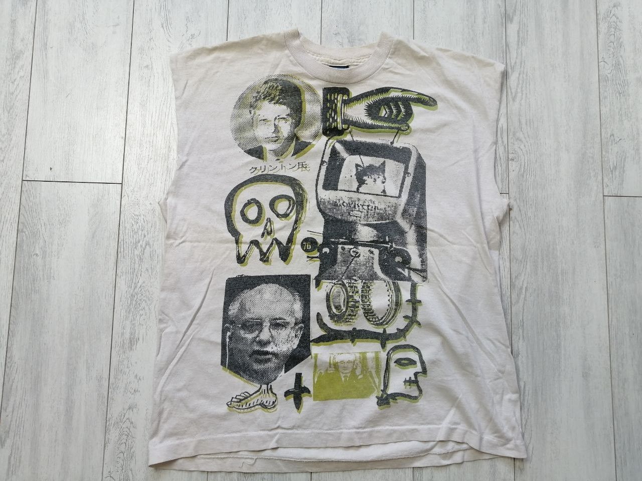 Vintage Vintage 1992 Stereolab / Too Pure Label Promo Tee Size US XL / EU 56 / 4 - 1 Thumbnail