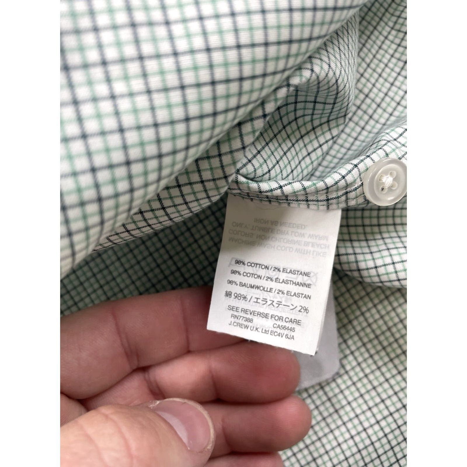 J.Crew J Crew Ludlow Dress Shirt Mens 16.5/ 35 Classic Button Down Checks Plaid Stretch Size 46R - 7 Thumbnail
