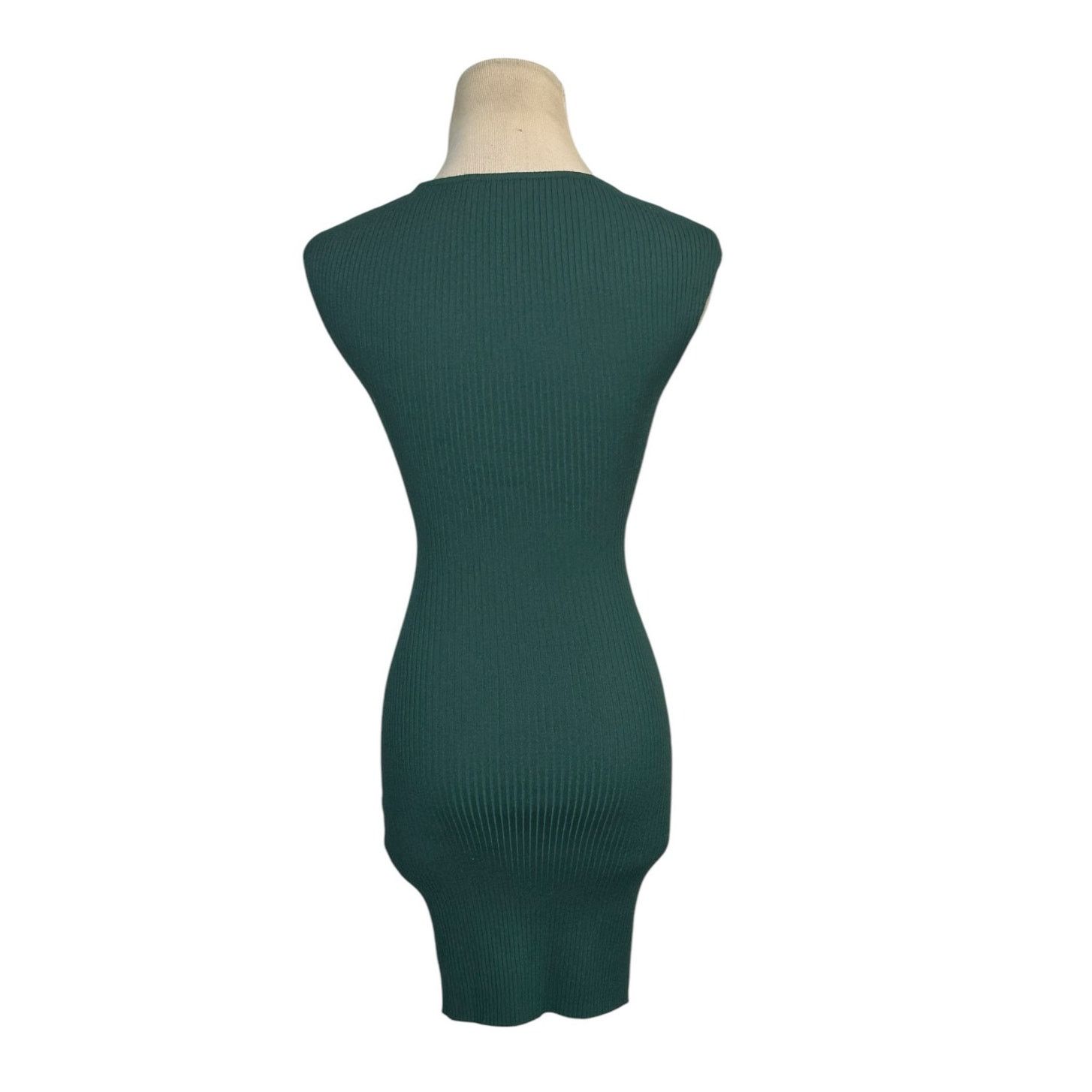 Aritzia Wilfred Green Cutout Bodycon Mini Dress size 2XS Size XXS / US 00 / IT 34 - 2 Thumbnail