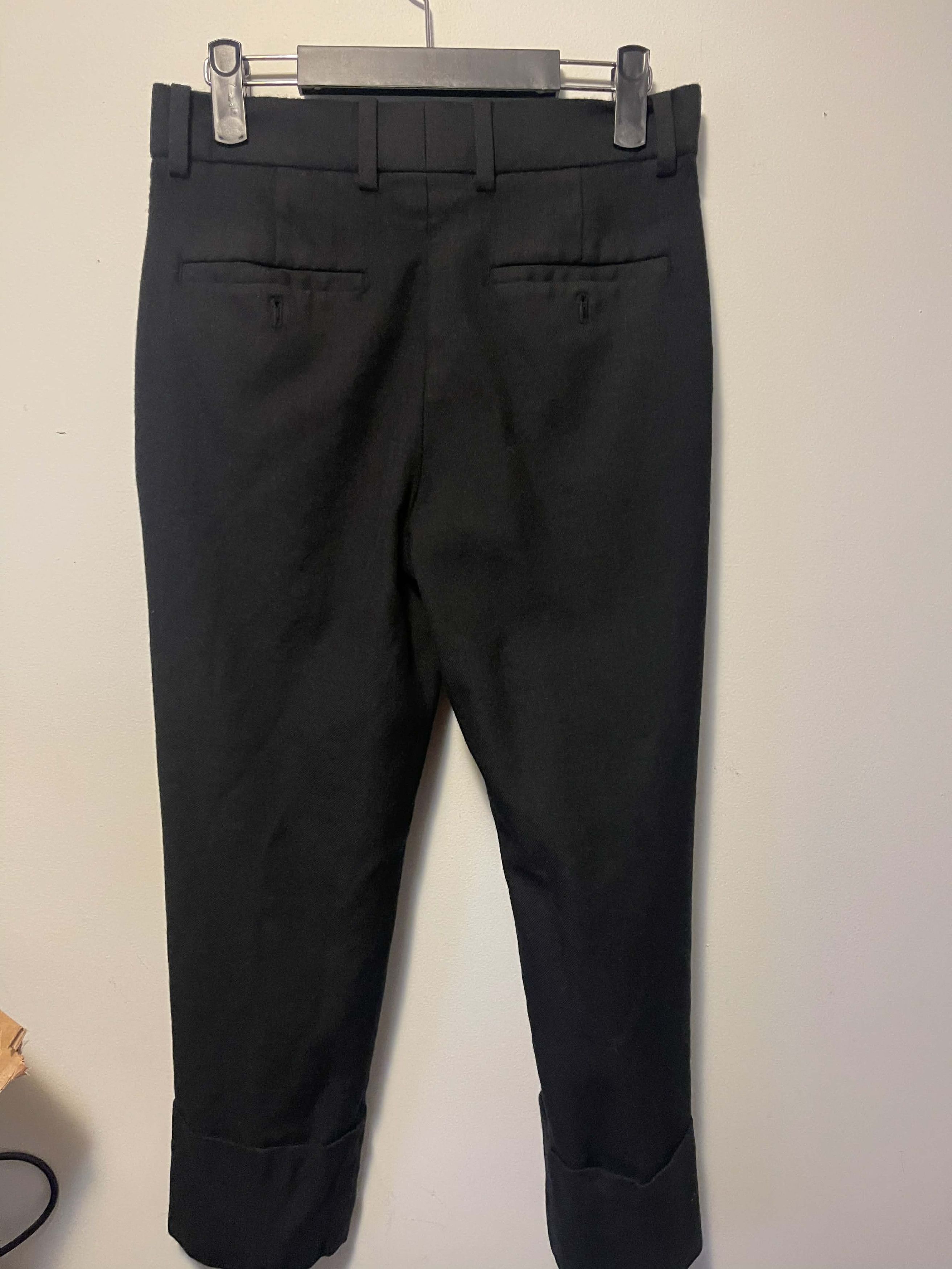 Wooyoungmi WOOYOUNGMI Black Turn-Up Trousers Size US 30 / EU 46 - 4 Thumbnail