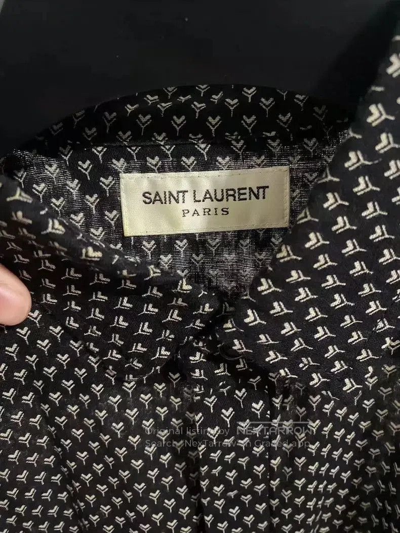 Saint Laurent Paris Saint Laurent Polka Dot Long Sleeve Shirt. Size US S / EU 44-46 / 1 - 3 Thumbnail