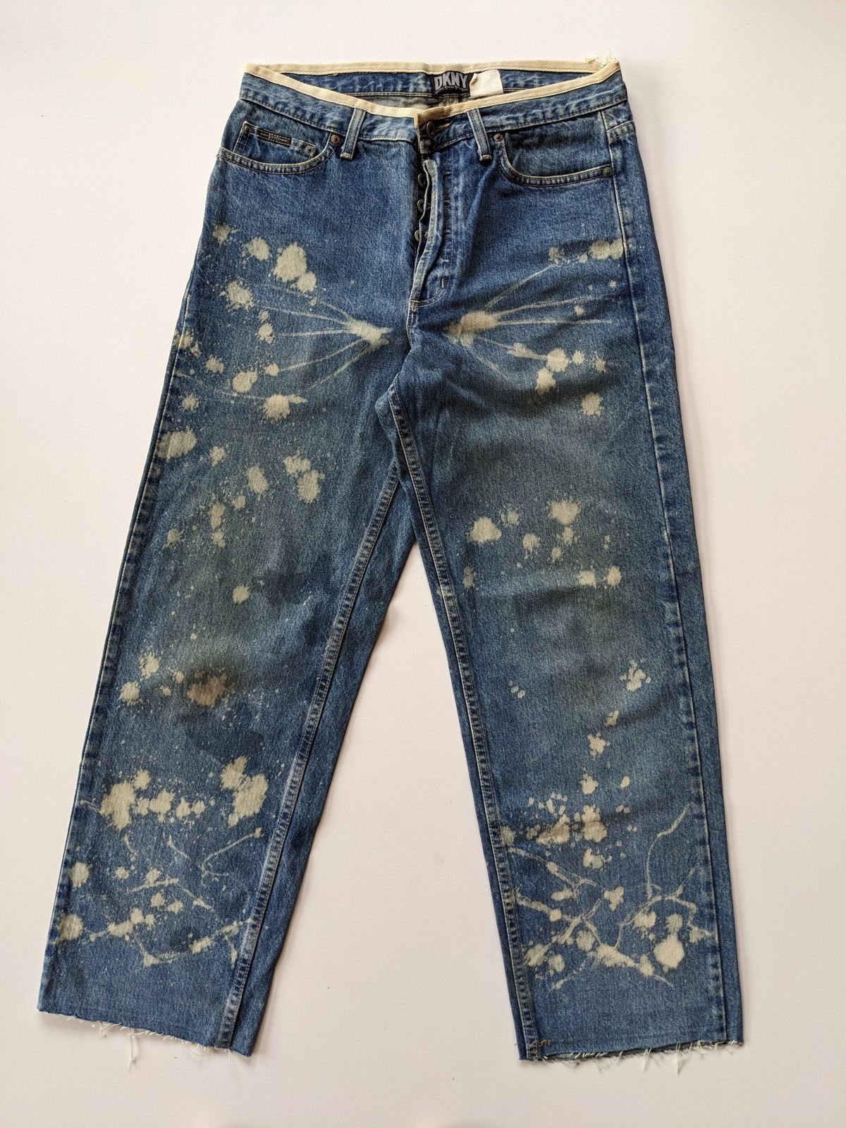 image of Archival Clothing x Dkny Vintage 90's Dkny Acidwash Baggy Cutting in Blue Jean, Men's (Size 31)