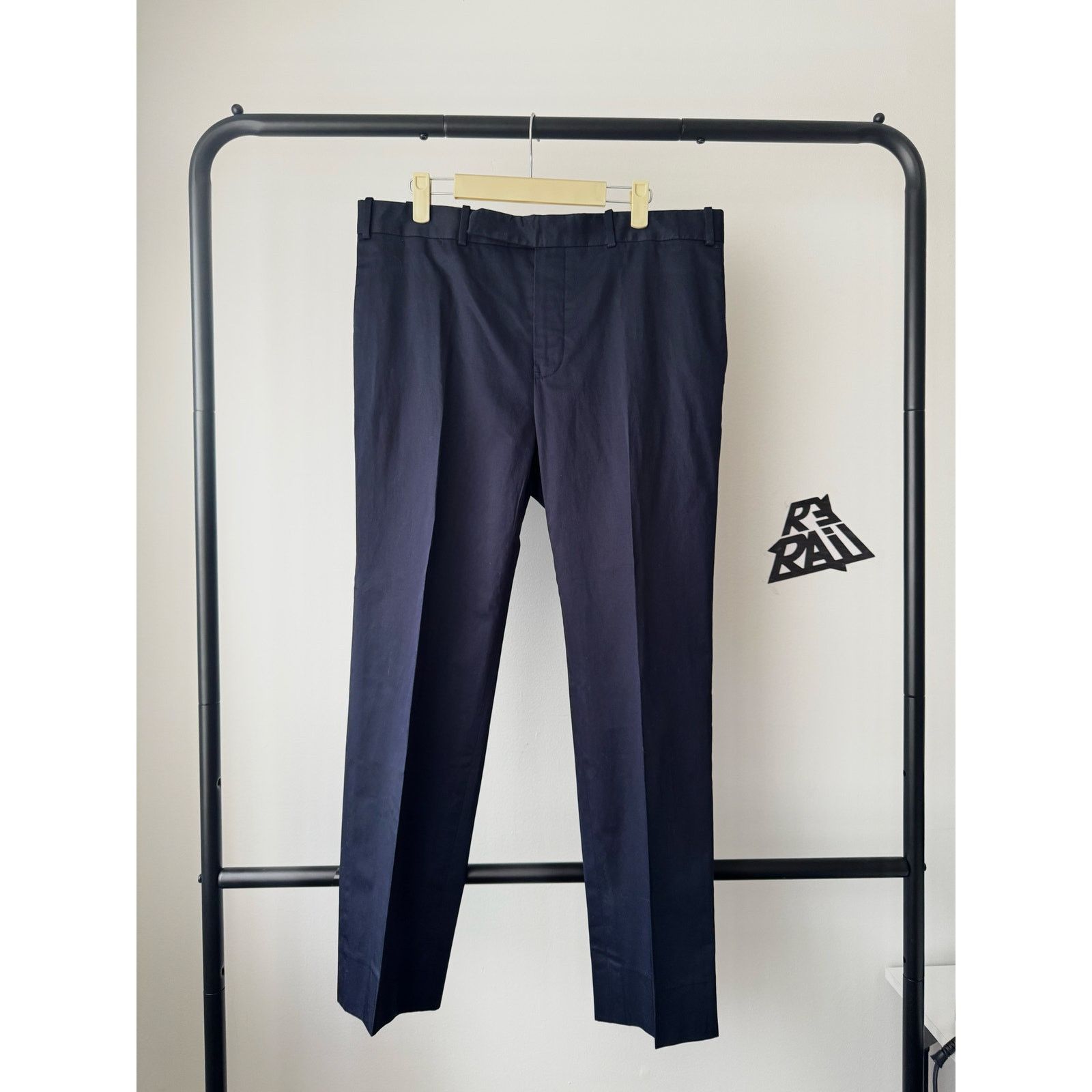 Berluti × Haider Ackermann Berluti Alessandro Cotton Tailored Navy Trousers Size US 36 / EU 52 - 2 Thumbnail