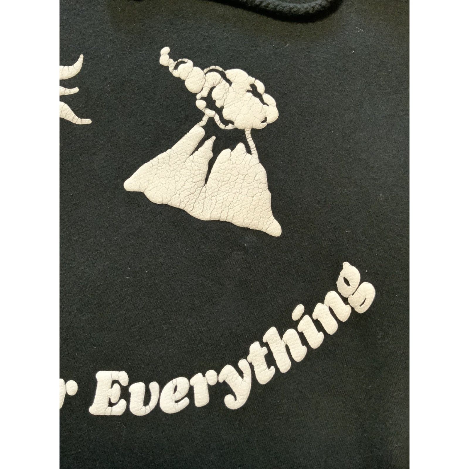 Vintage Jhene Aiko Happiness Over Everything Puff Print Official Merch Pullover Hoodie L Black Mens Size US L / EU 52-54 / 3 - 7 Thumbnail