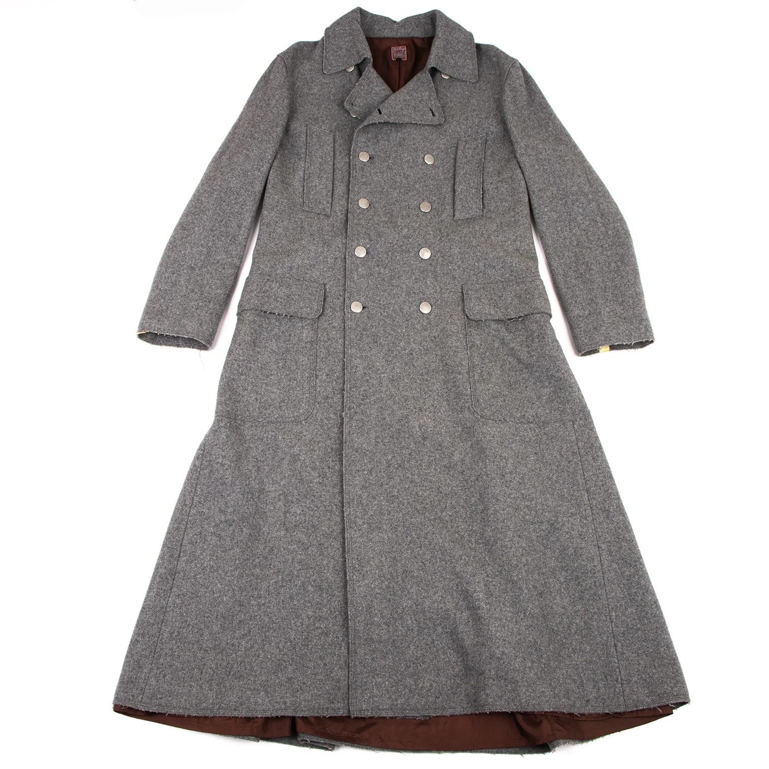 Jean Paul Gaultier Wool Nylon Blend Metal Logo Button Long Double Coat Gray 48 Size US M / EU 48-50 / 2 - 1 Thumbnail