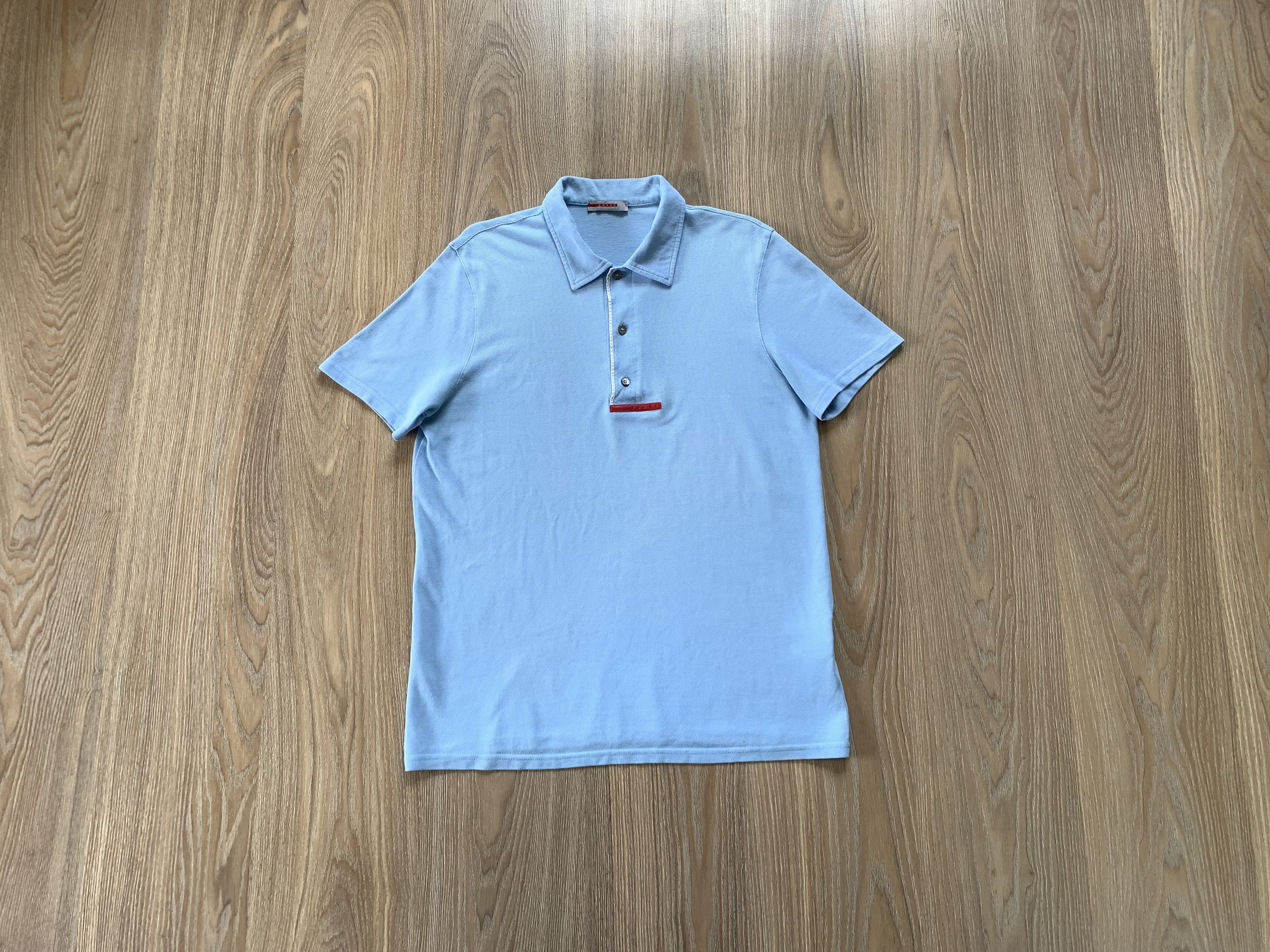Prada Vintage Prada Cotton Polo T-Shirt Size US L / EU 52-54 / 3 - 1 Thumbnail