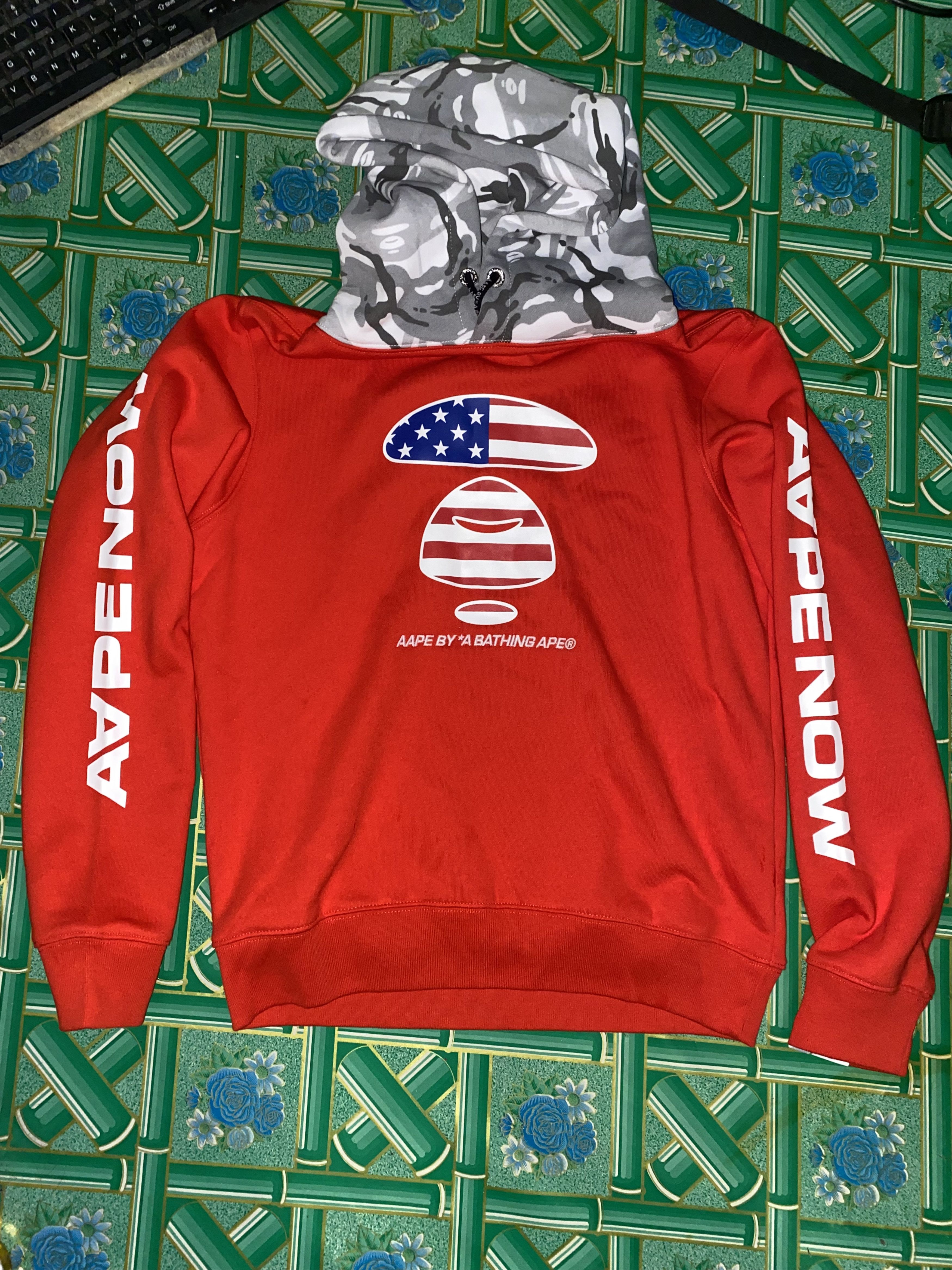Aape Bape a bathing ape America flag up hoodie small Size XS / US 0-2 / IT 36-38 - 1 Thumbnail