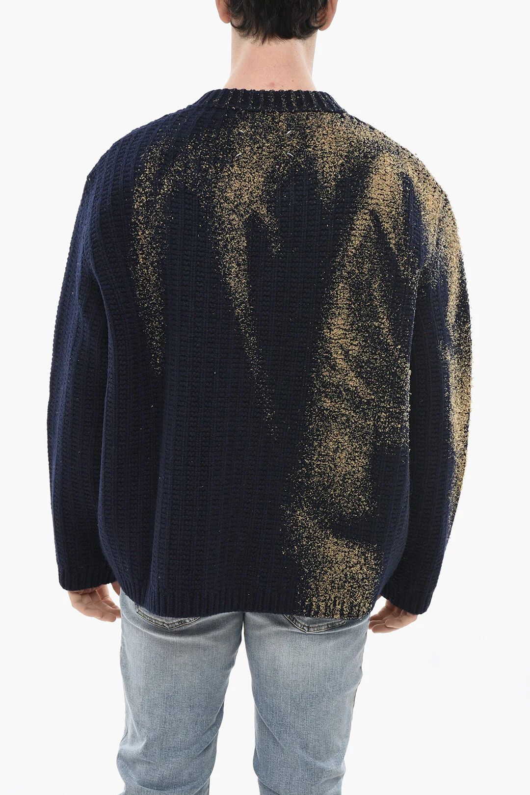 Maison Margiela og1mm0326 Zip-Up Wool Pullover in Blue Size US S / EU 44-46 / 1 - 2 Thumbnail