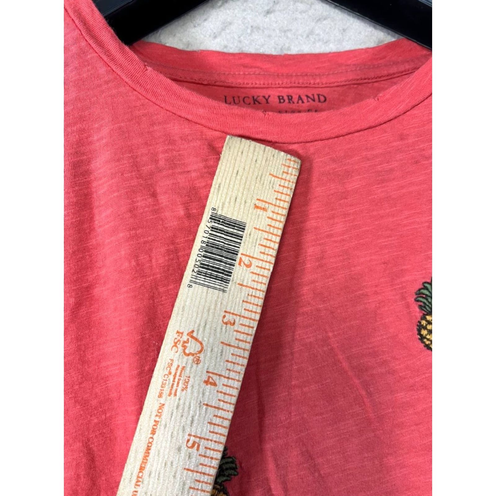 Lucky Brand Lucky Brand T-Shirt Short Sleeve Pineapple Embroidered Women M Orange Logo Casual Modern 90s? Wait no. Size M / US 6-8 / IT 42-44 - 5 Thumbnail