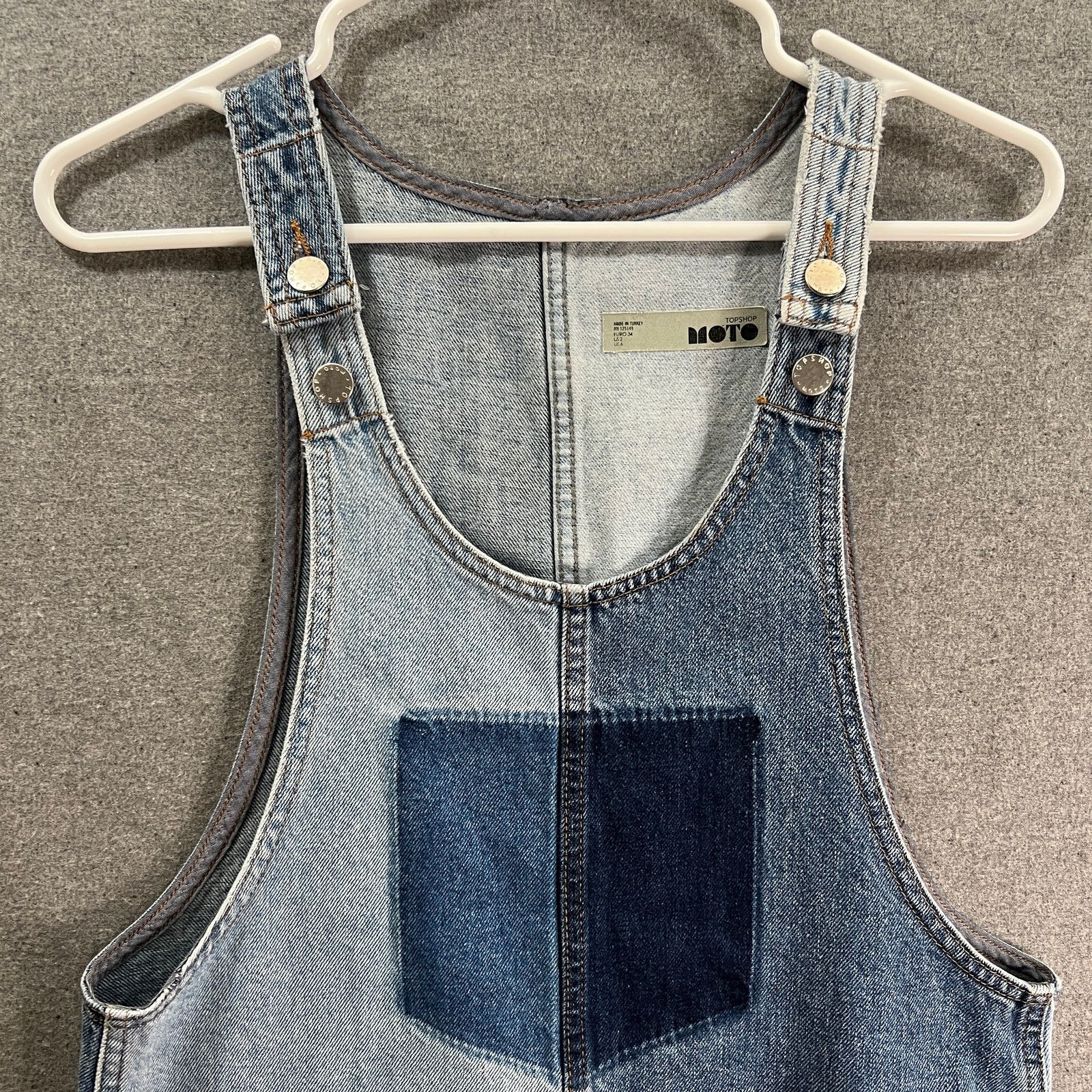 Topshop Top Shop MOTO Overall Jeans Dress Women Size 2 Blue Denim Size XS / US 0-2 / IT 36-38 - 6 Thumbnail