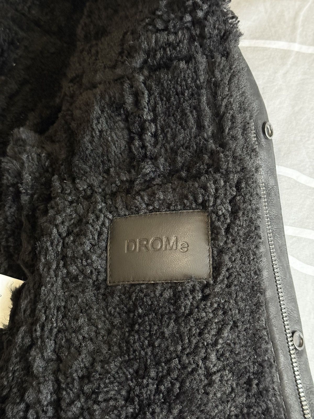 Drome Drome Shearling Leather Bomber Jacket Black Medium Size US M / EU 48-50 / 2 - 6 Thumbnail