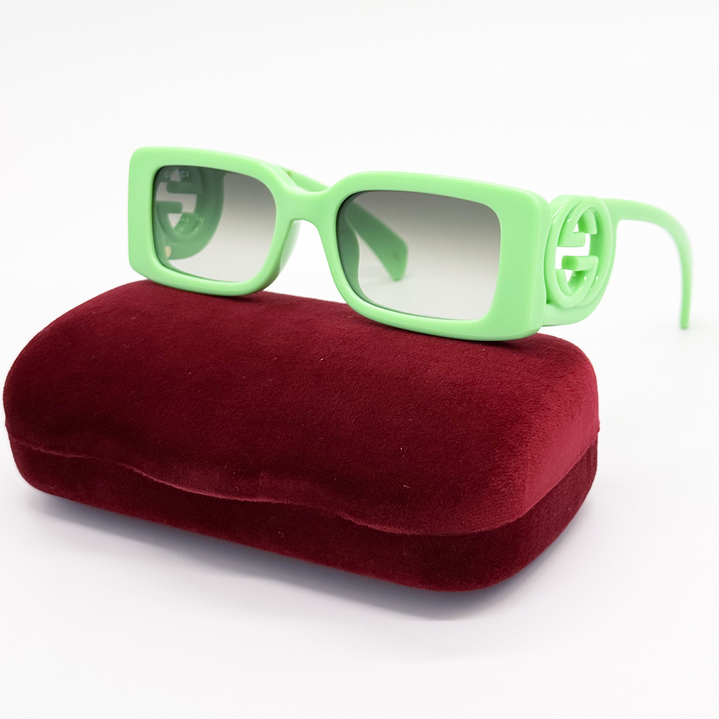 Gucci NEW GUCCI GG1325S 004 WOMEN GREEN SUNGLASSES Size ONE SIZE - 2 Thumbnail