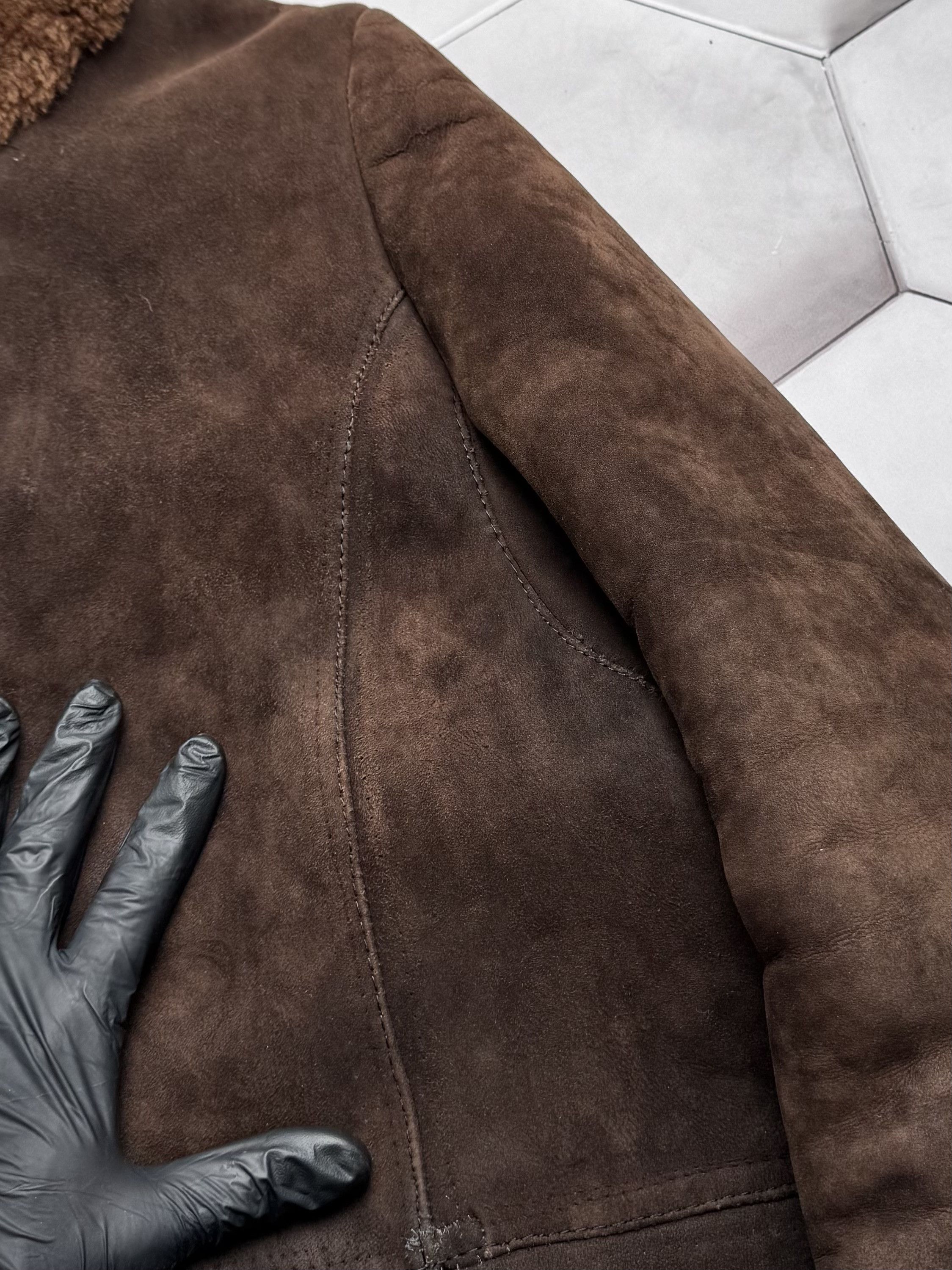 Vintage Vintage 80's Real Sheepskin Thrashed Coat (E4) Size XL / US 12-14 / IT 48-50 - 6 Thumbnail