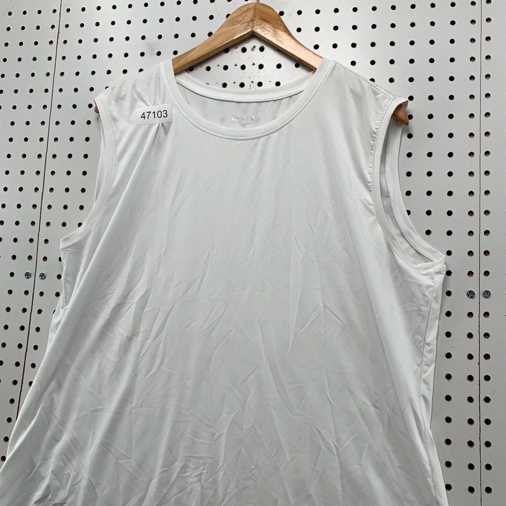 Vintage Baleaf Athletic Top Shirt Womens 2XL White Sleeveless Polyester Spandex Yoga Size XXL / US 16-18 / IT 52-54 - 6 Thumbnail
