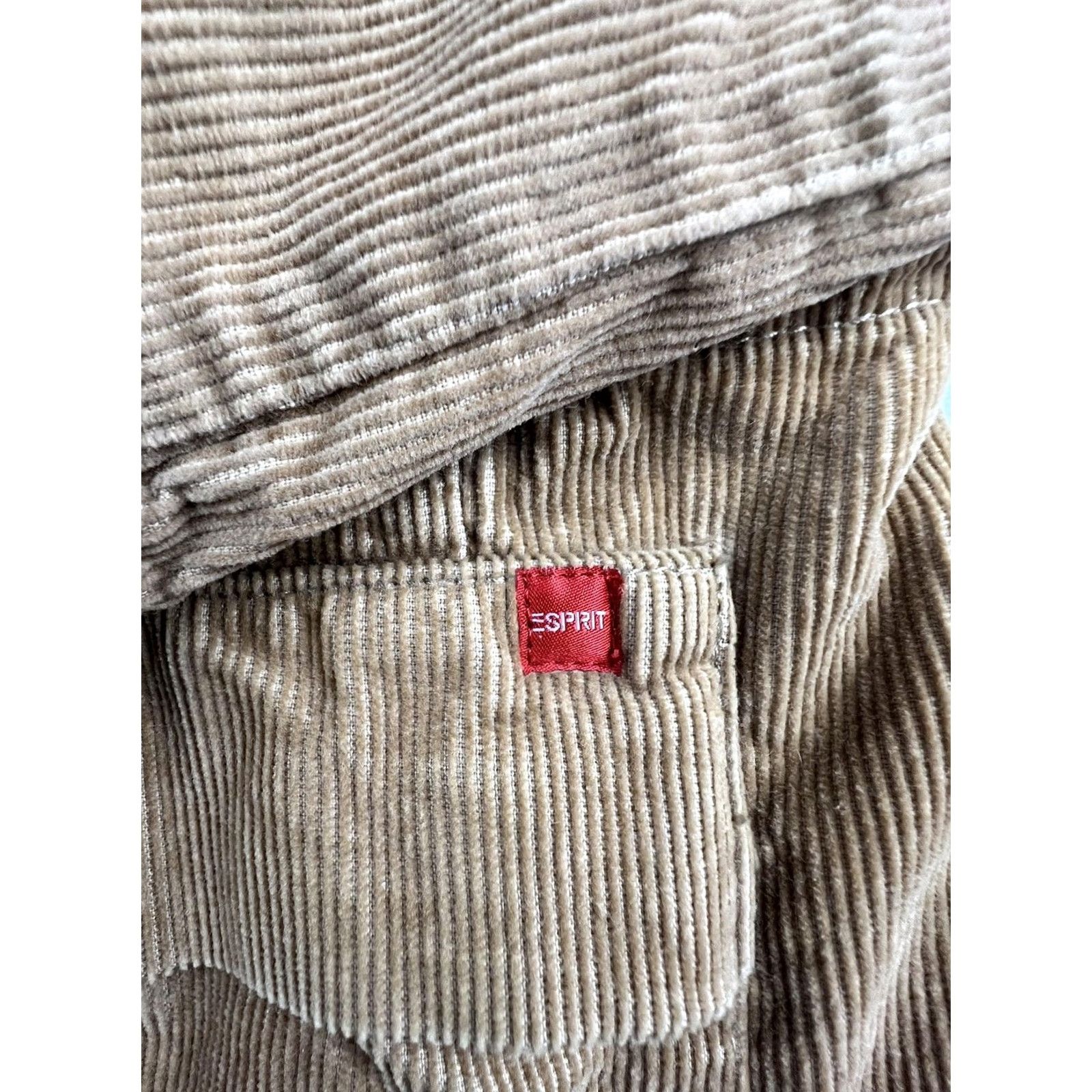 Esprit Esprit Jacket Womens L Brown Corduroy Button Front Utility Pockets Lined Size L / US 10 / IT 46 - 4 Thumbnail